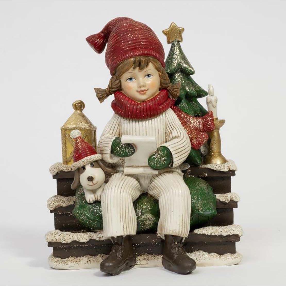 The Home Christmas Festive Kid On Bench 1 Shaws Department Stores