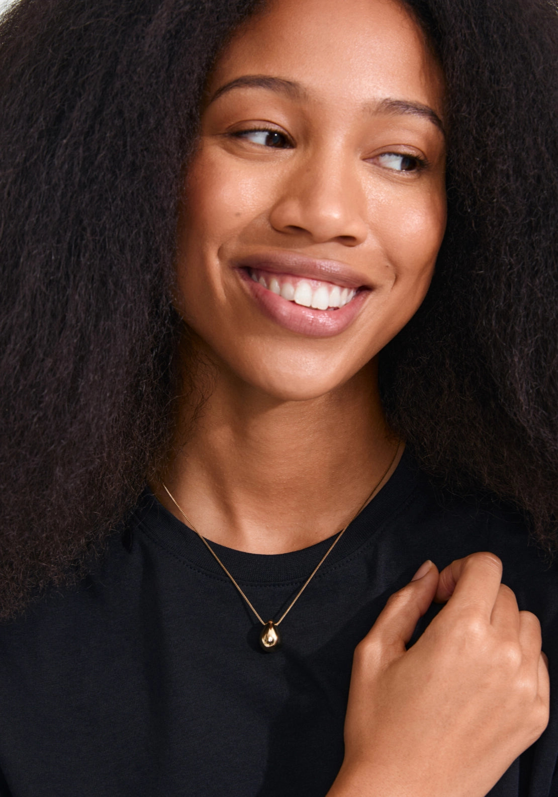 Kaisyn Gold Plated Drop Pendant Necklace - Gold