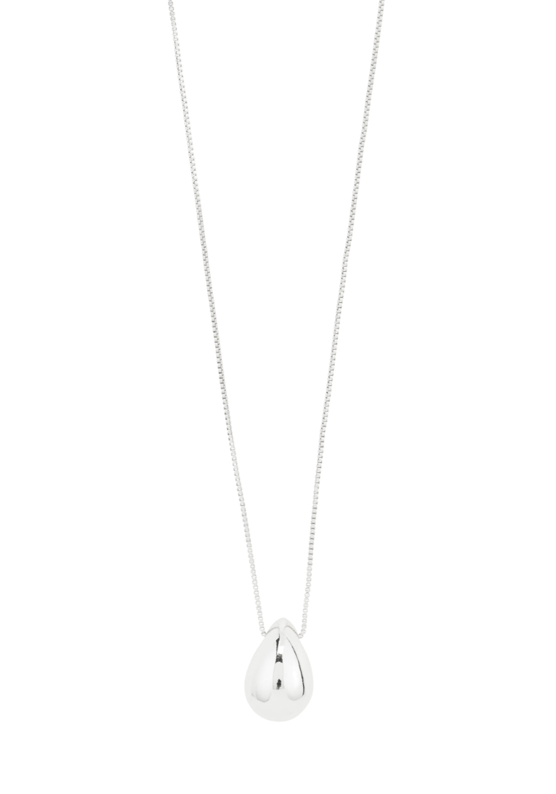 Kaisyn Silver Plated Drop Pendant Necklace - Silver