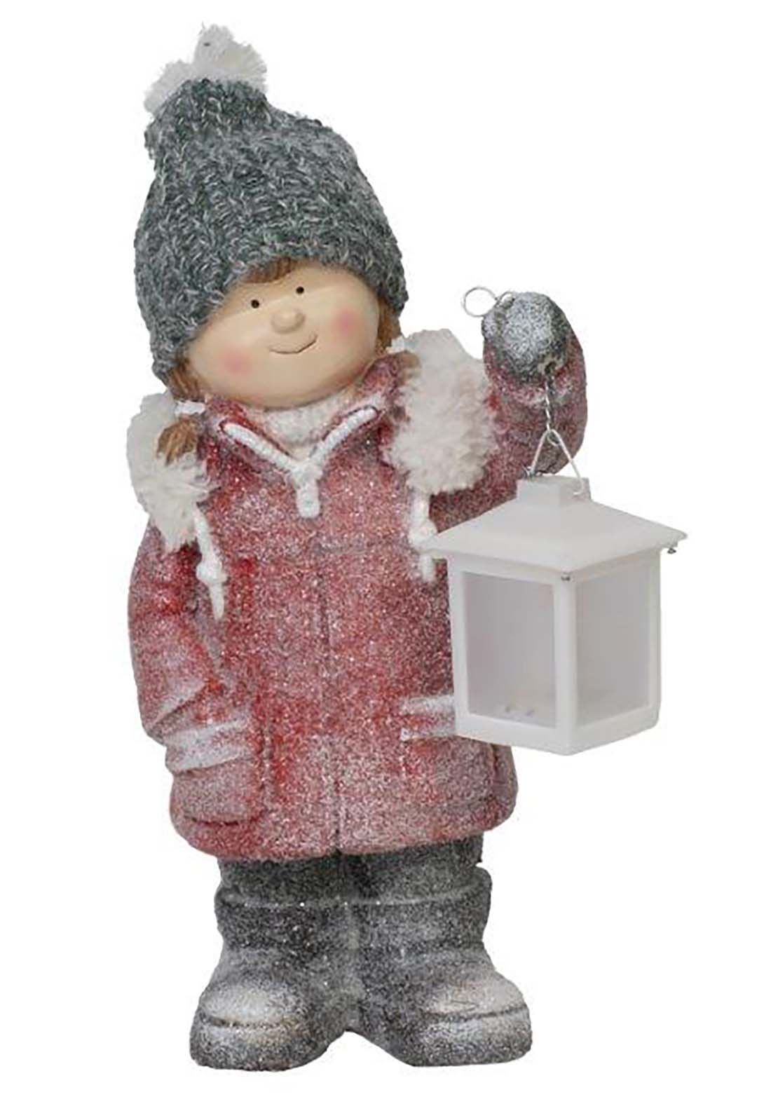 The Home Christmas Girl With Led Lantern 1 Shaws Department Stores
