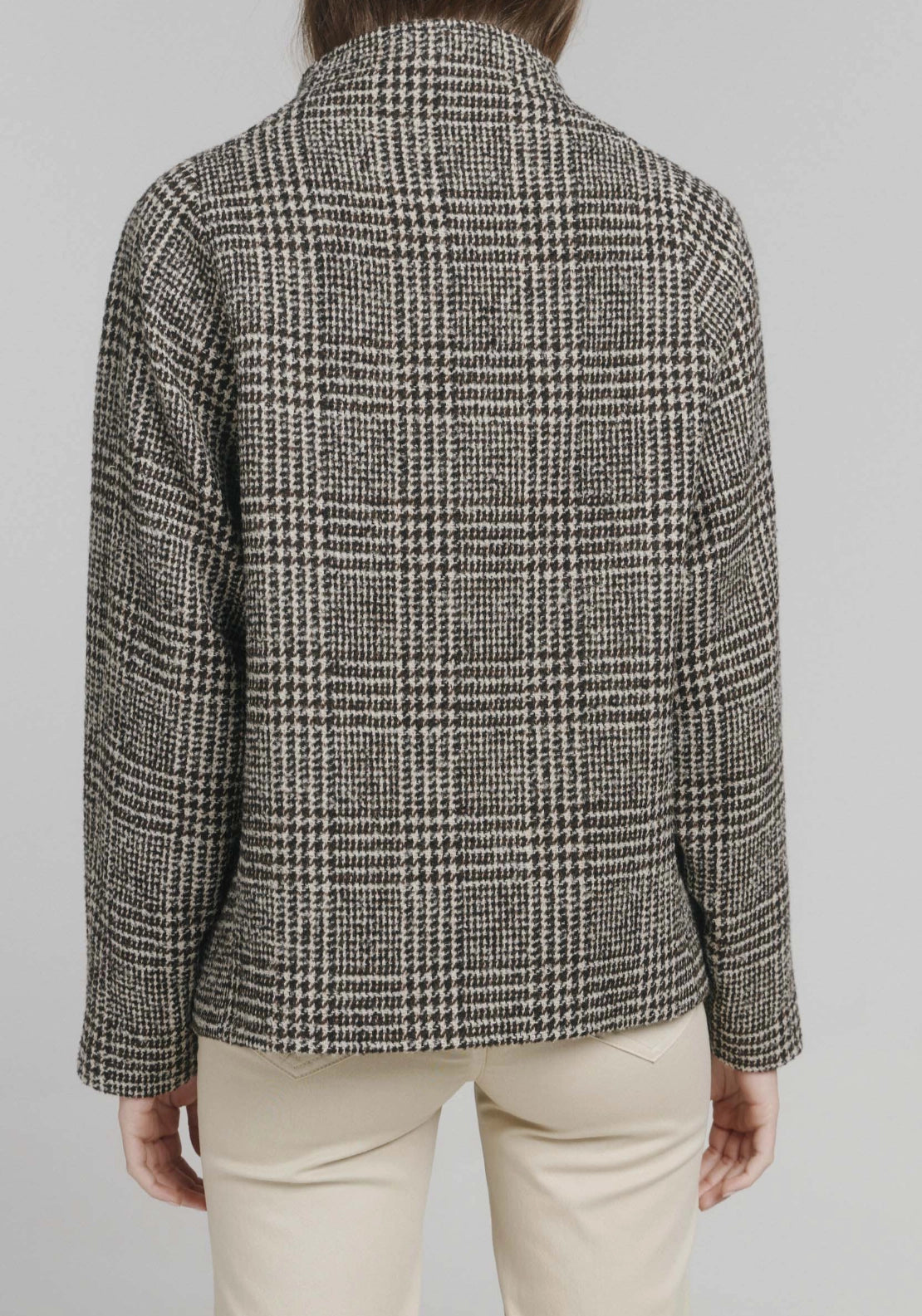 Funnel Neck Jacket - Brown