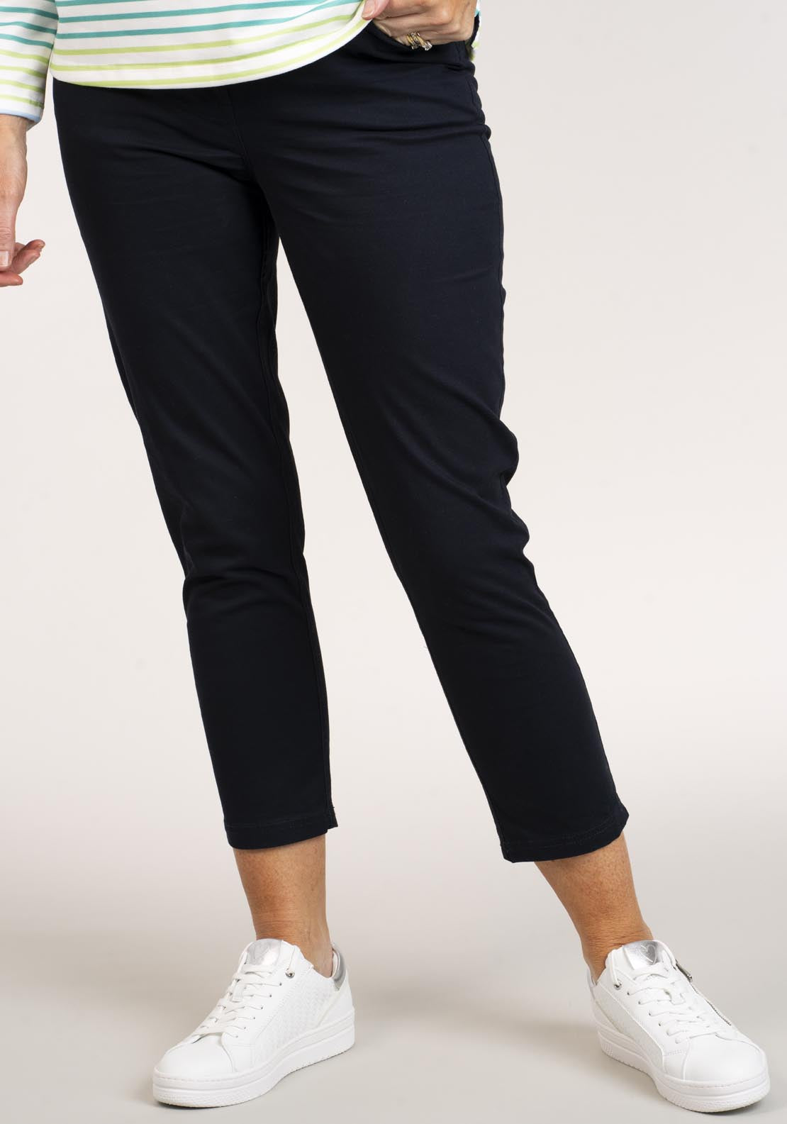 Tea Lane Relaxed Chino Trouser - Navy 3 Shaws Department Stores