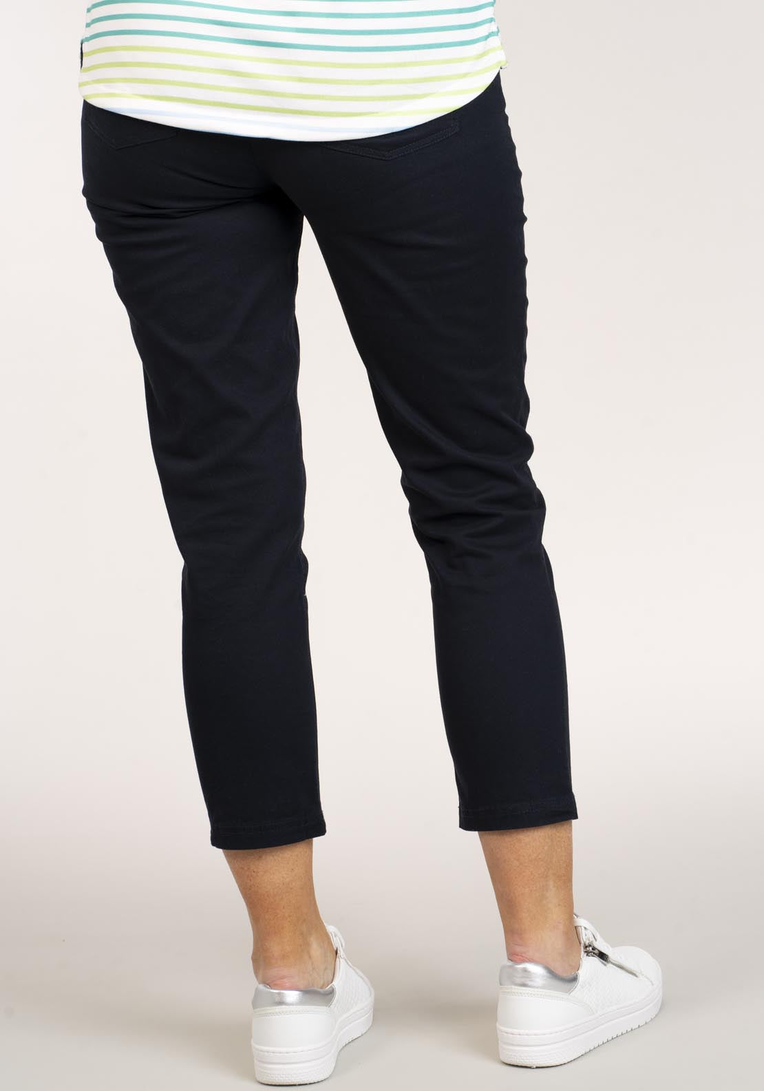 Tea Lane Relaxed Chino Trouser - Navy 2 Shaws Department Stores
