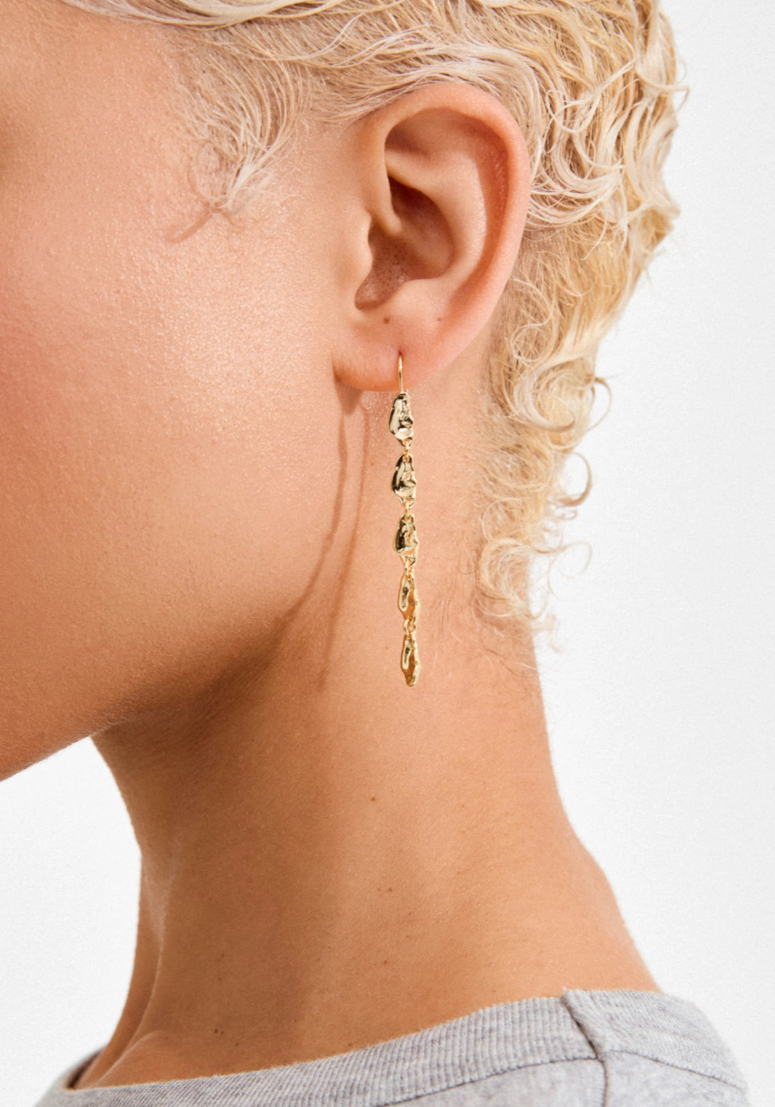 Eliyah Gold Plated Chain Earrings - Gold