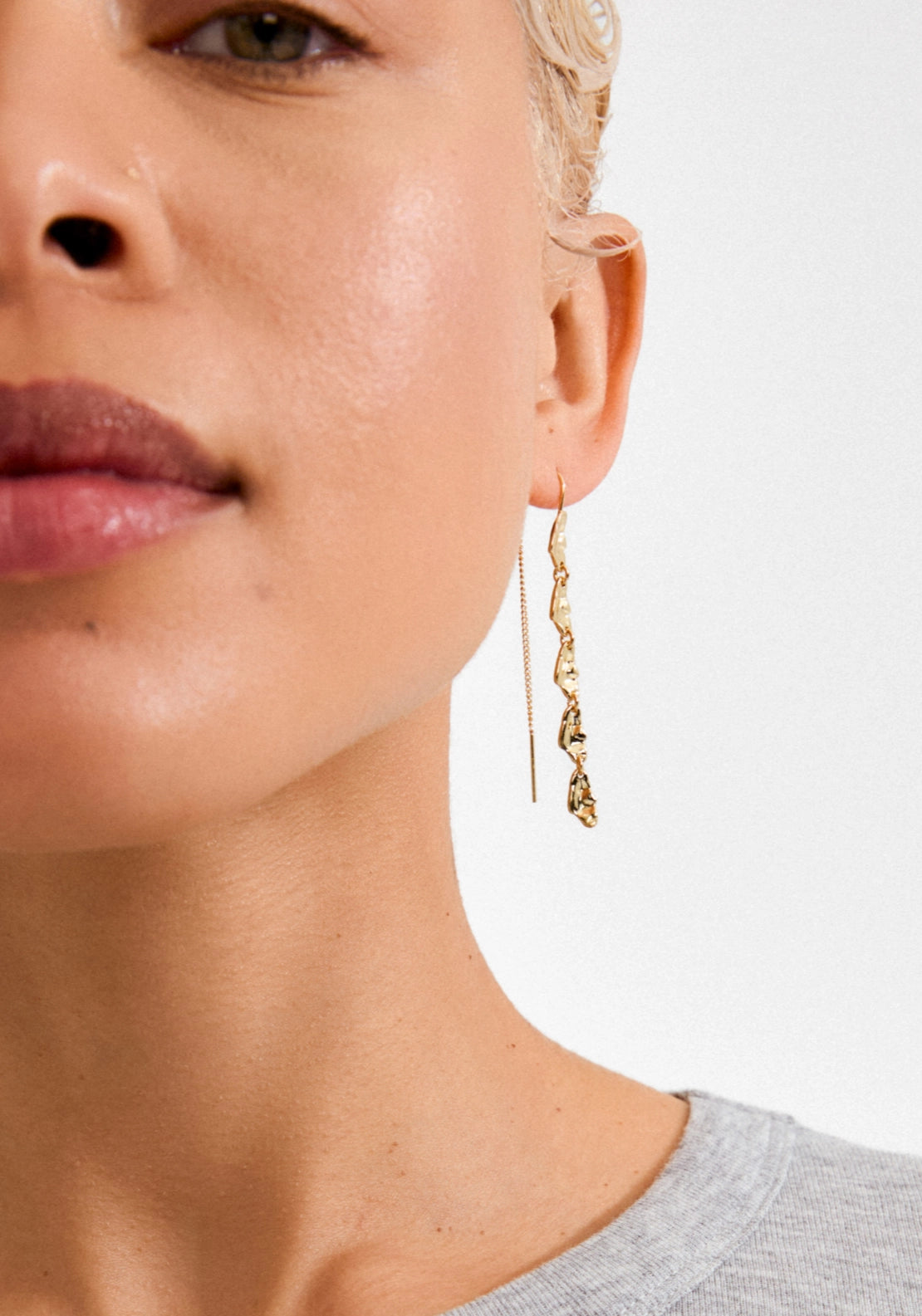 Eliyah Gold Plated Chain Earrings - Gold