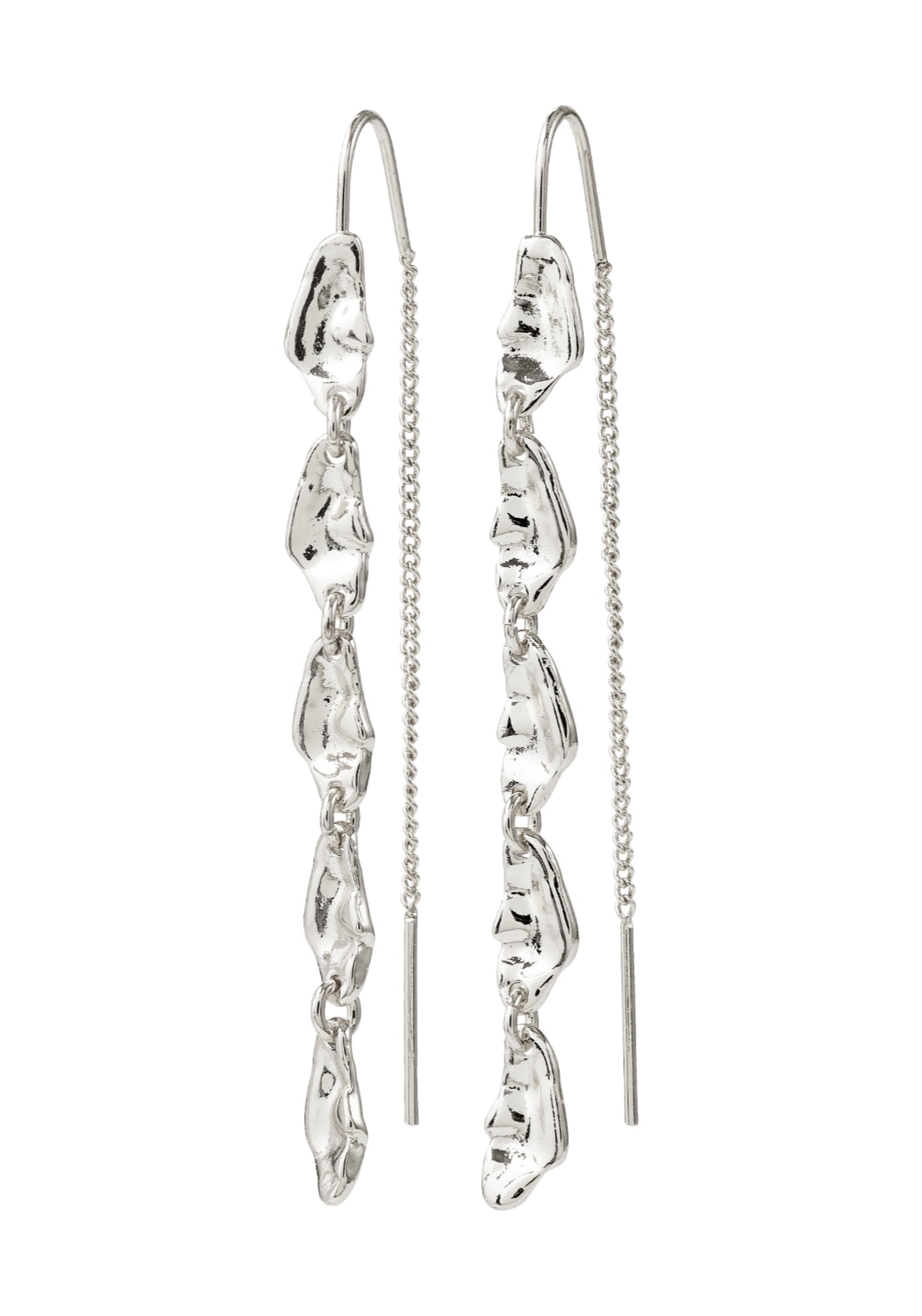 Eliyah Silver Plated Chain Earrings - Silver