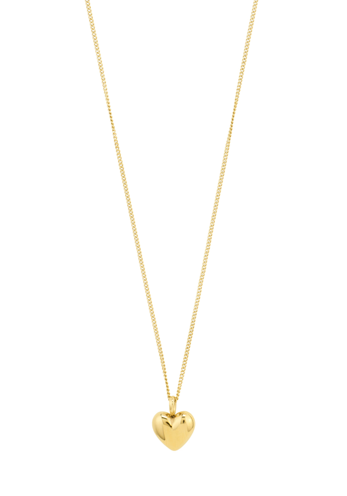 Revan Gold Plated Heart Pendant Necklace - Gold