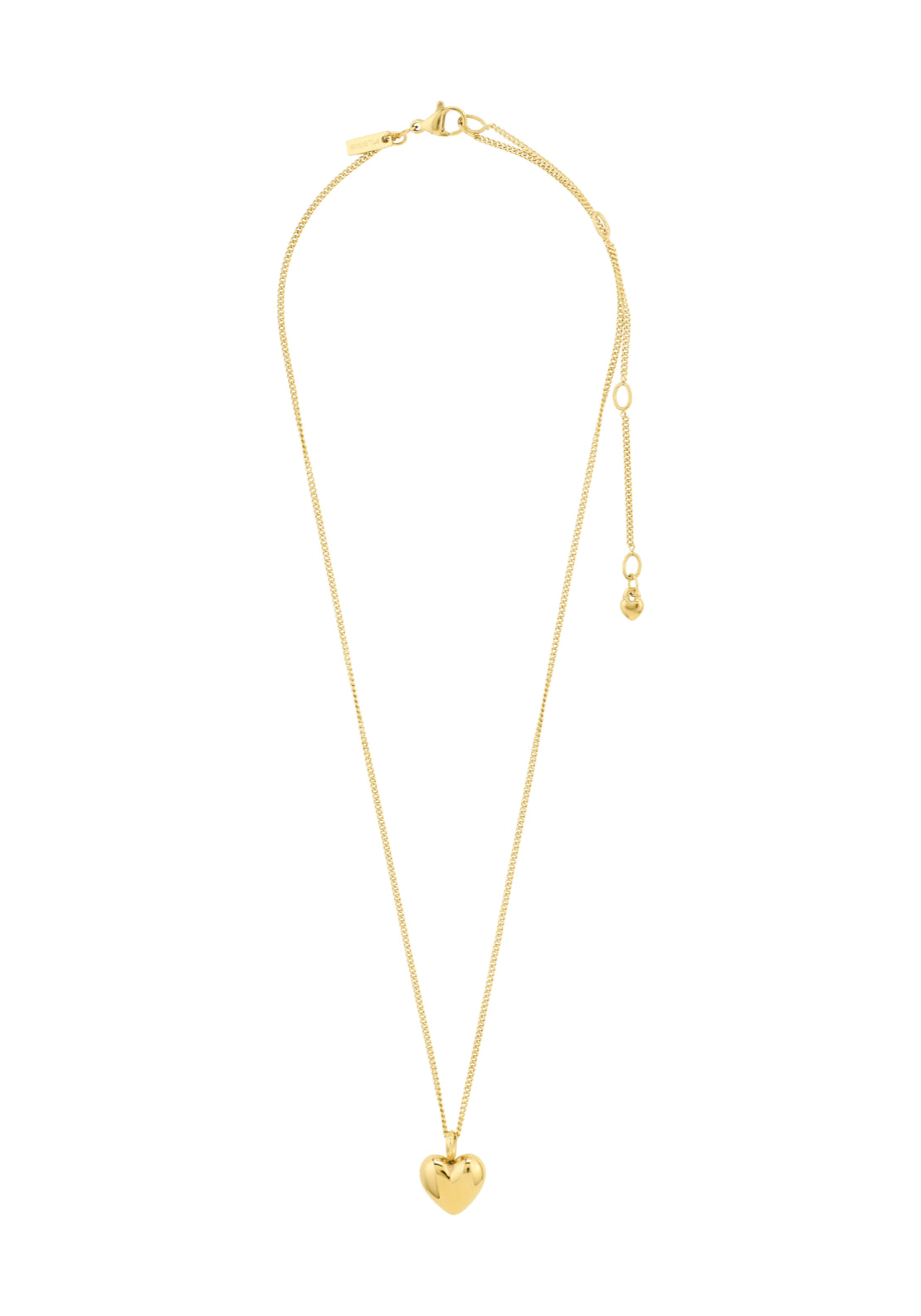 Revan Gold Plated Heart Pendant Necklace - Gold
