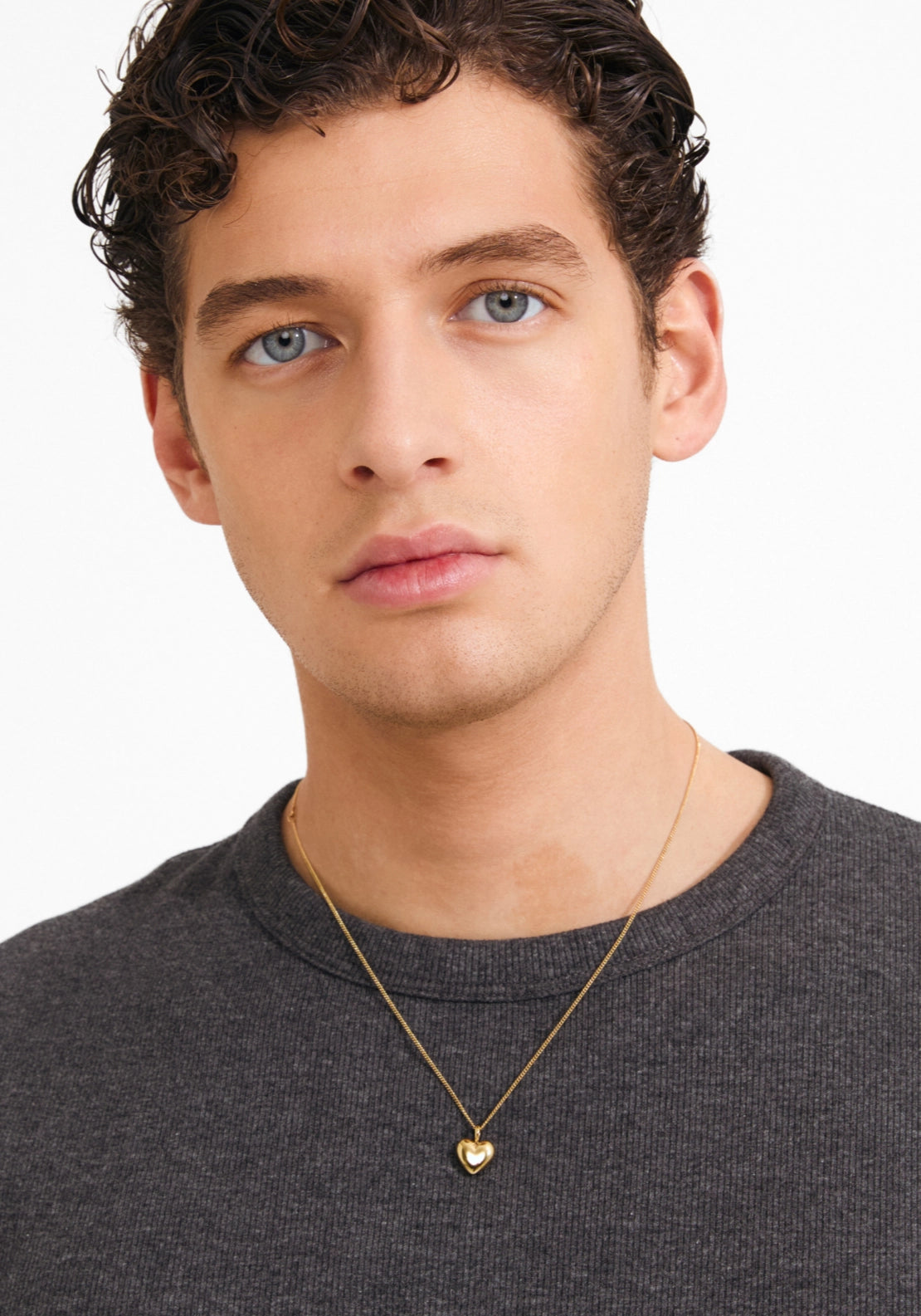 Revan Gold Plated Heart Pendant Necklace - Gold