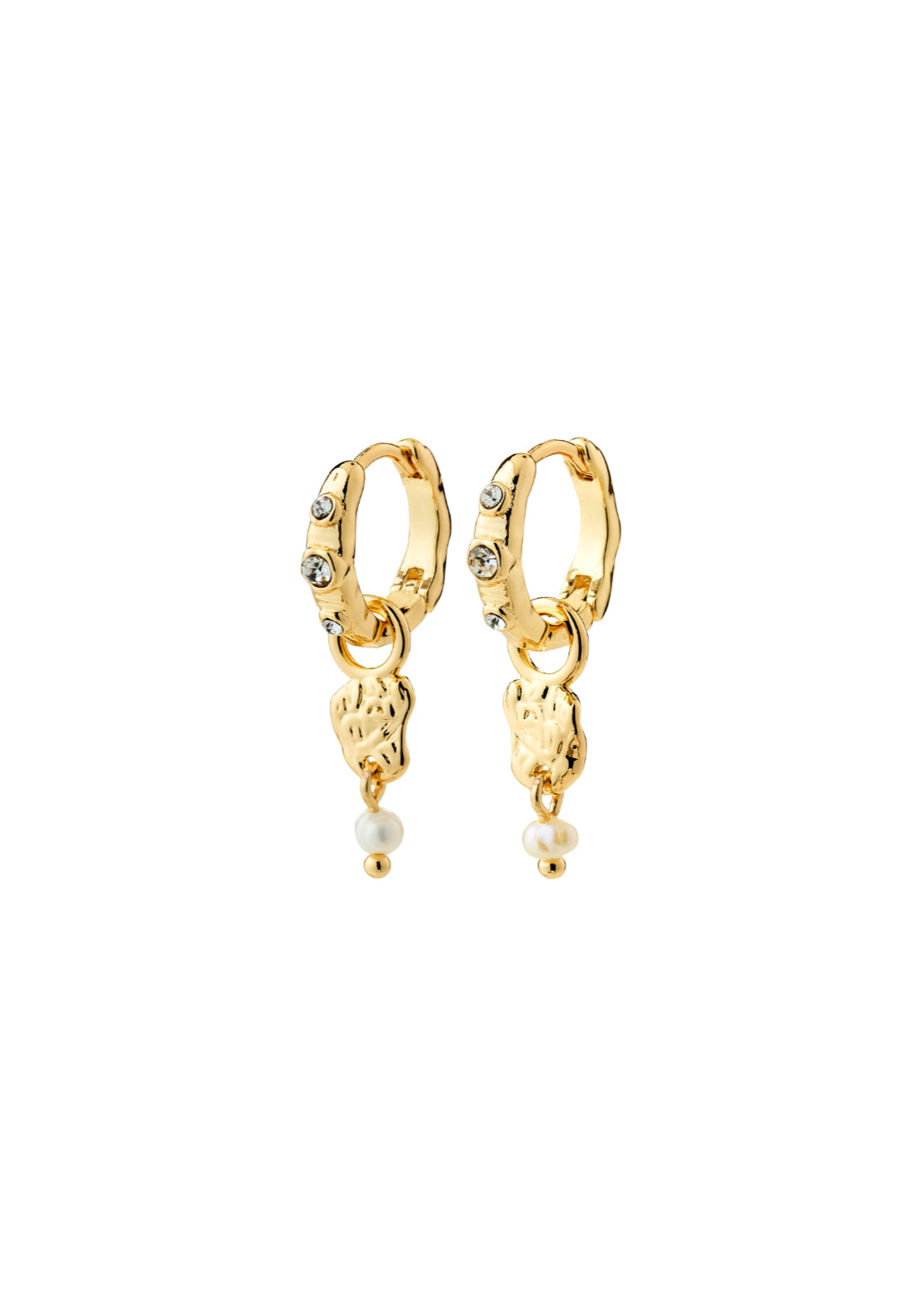 Sloan Gold Plated Pearl Earrings - Gold