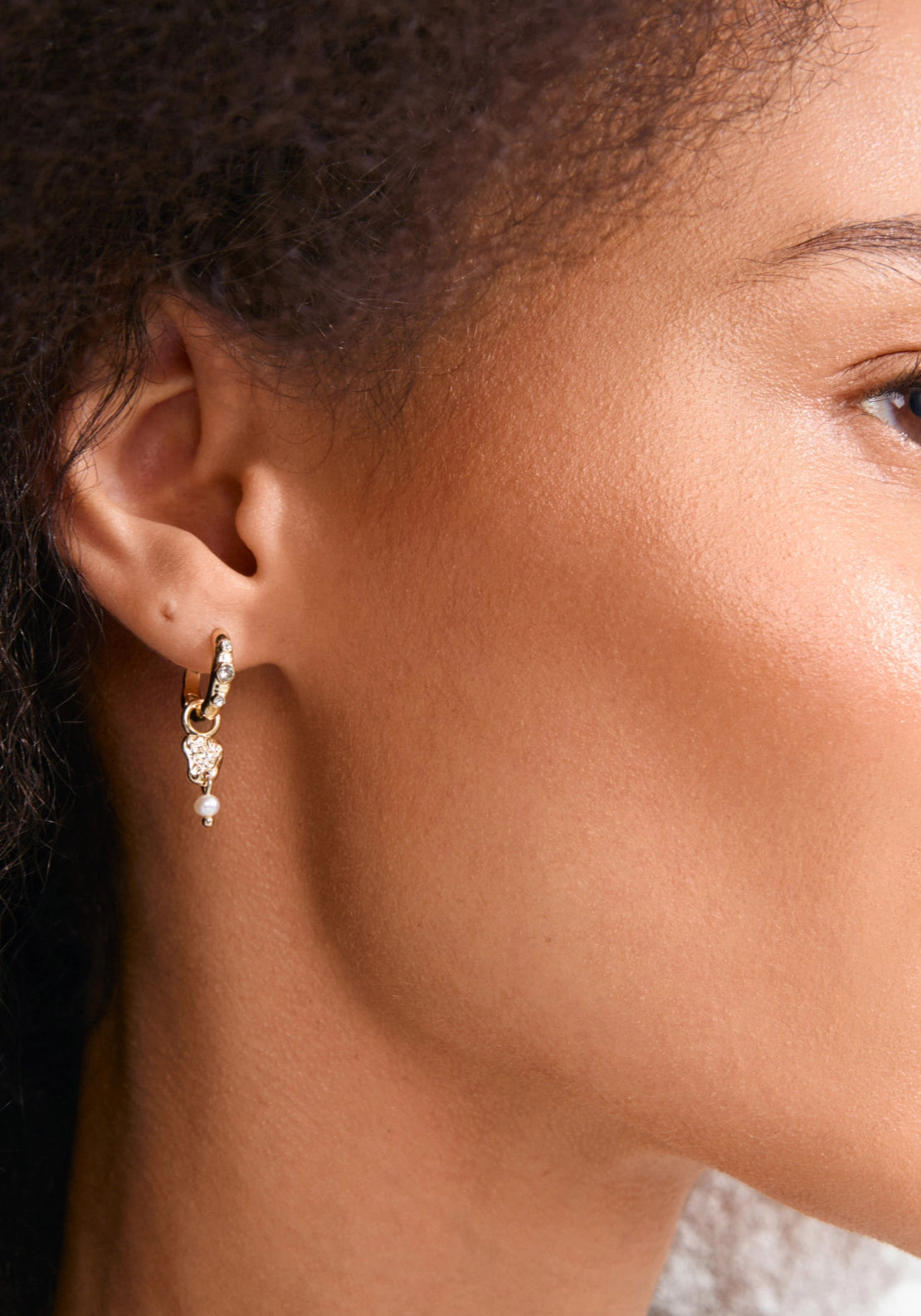 Sloan Gold Plated Pearl Earrings - Gold