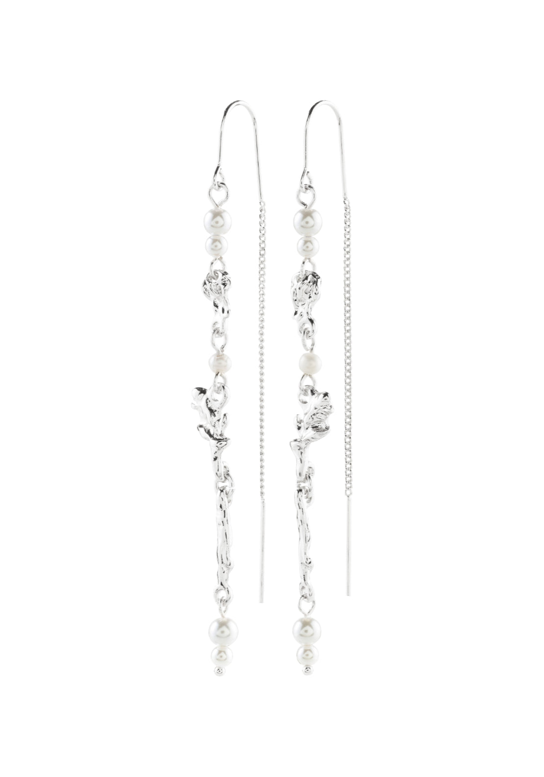 Sloan Silver Plated Chain Earrings - Silver