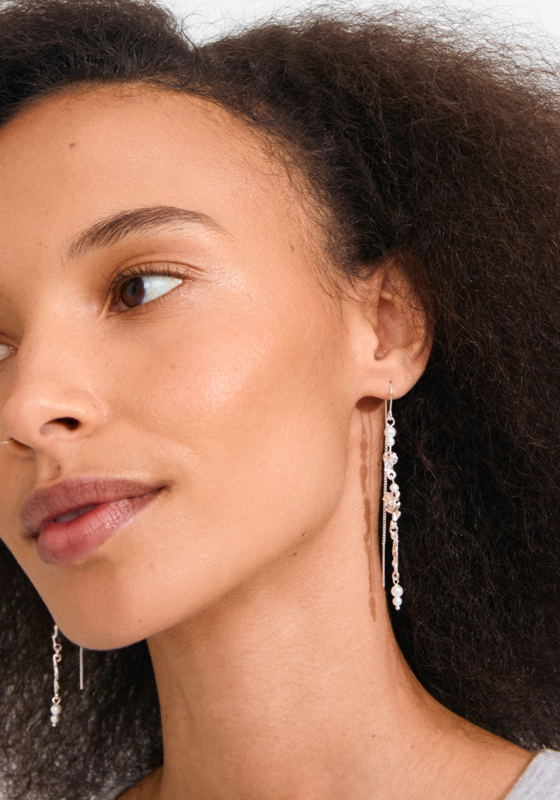 Sloan Silver Plated Chain Earrings - Silver
