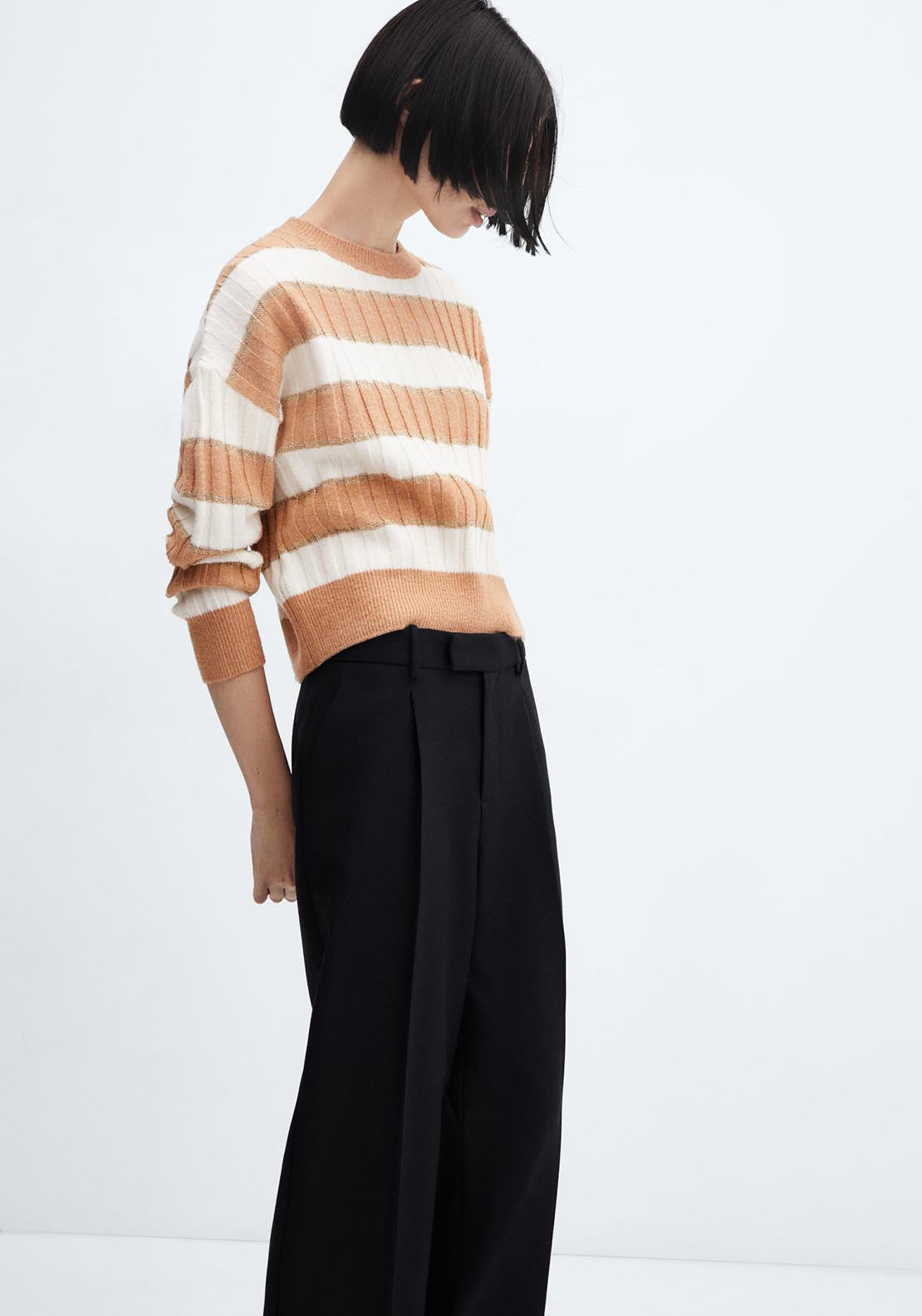 Mango Lurex details striped sweater 3 Shaws Department Stores