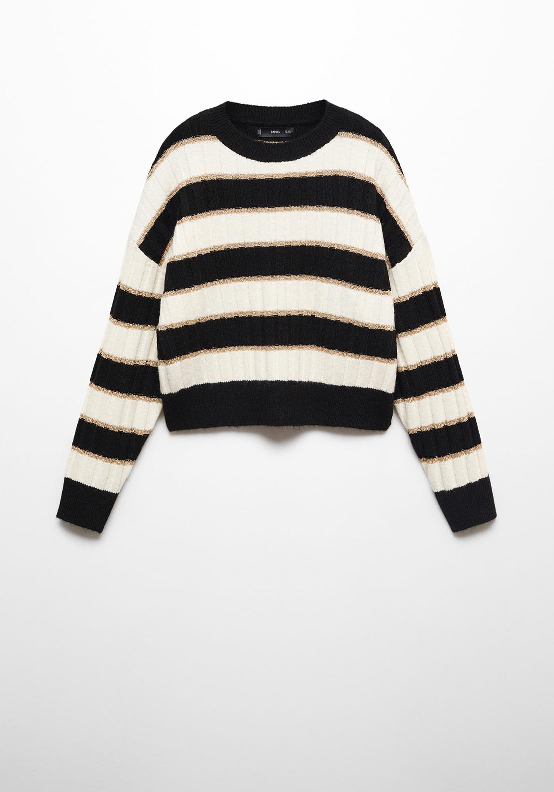 Mango Lurex details striped sweater 5 Shaws Department Stores
