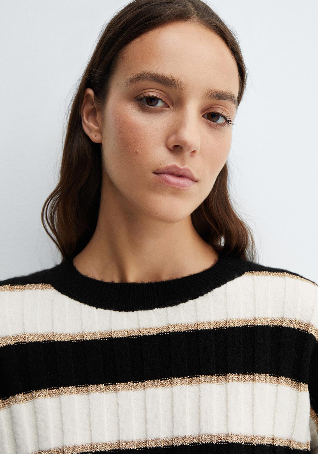 Mango Lurex details striped sweater 4 Shaws Department Stores