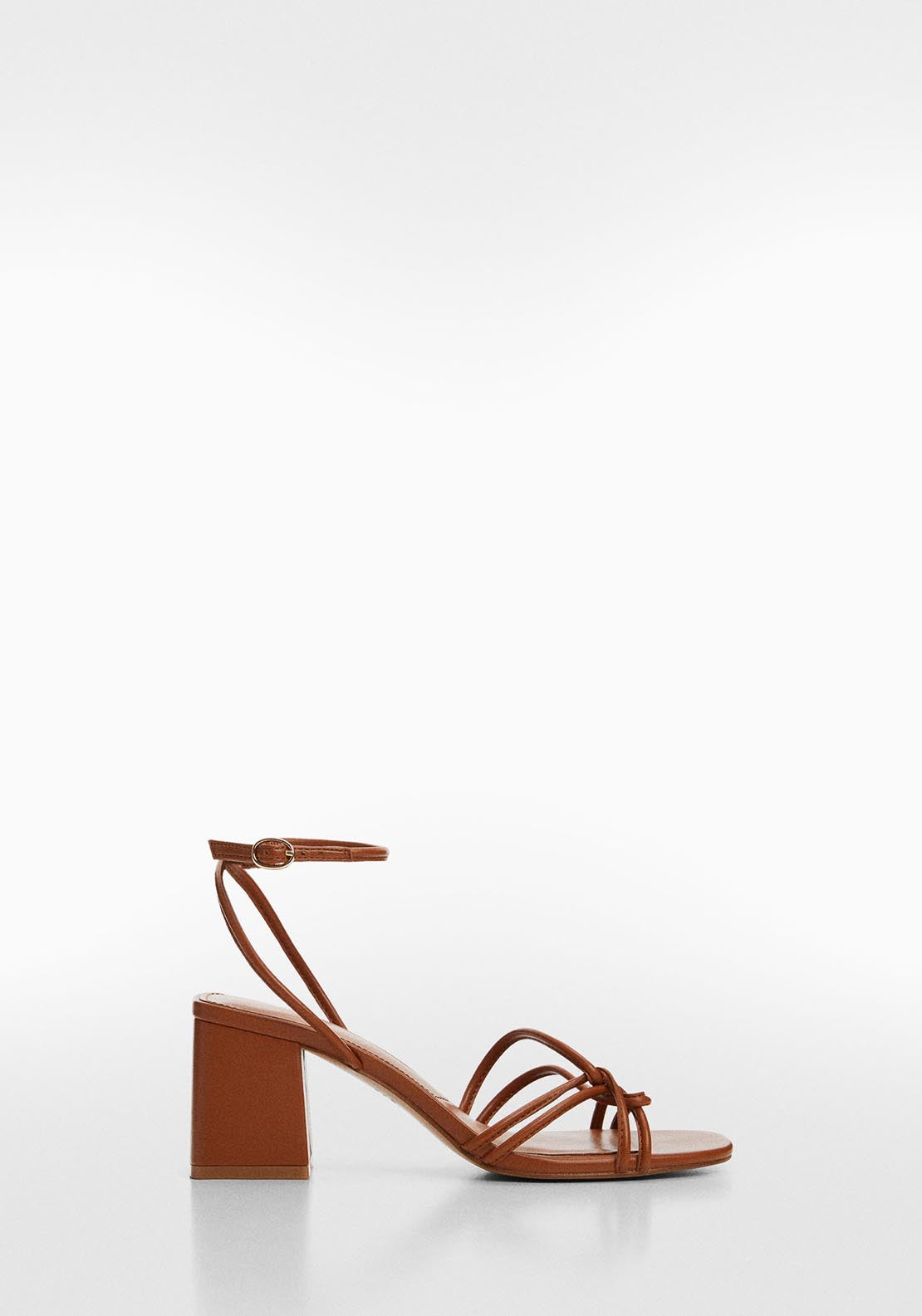 Mango Metallic strappy heeled sandal 2 Shaws Department Stores