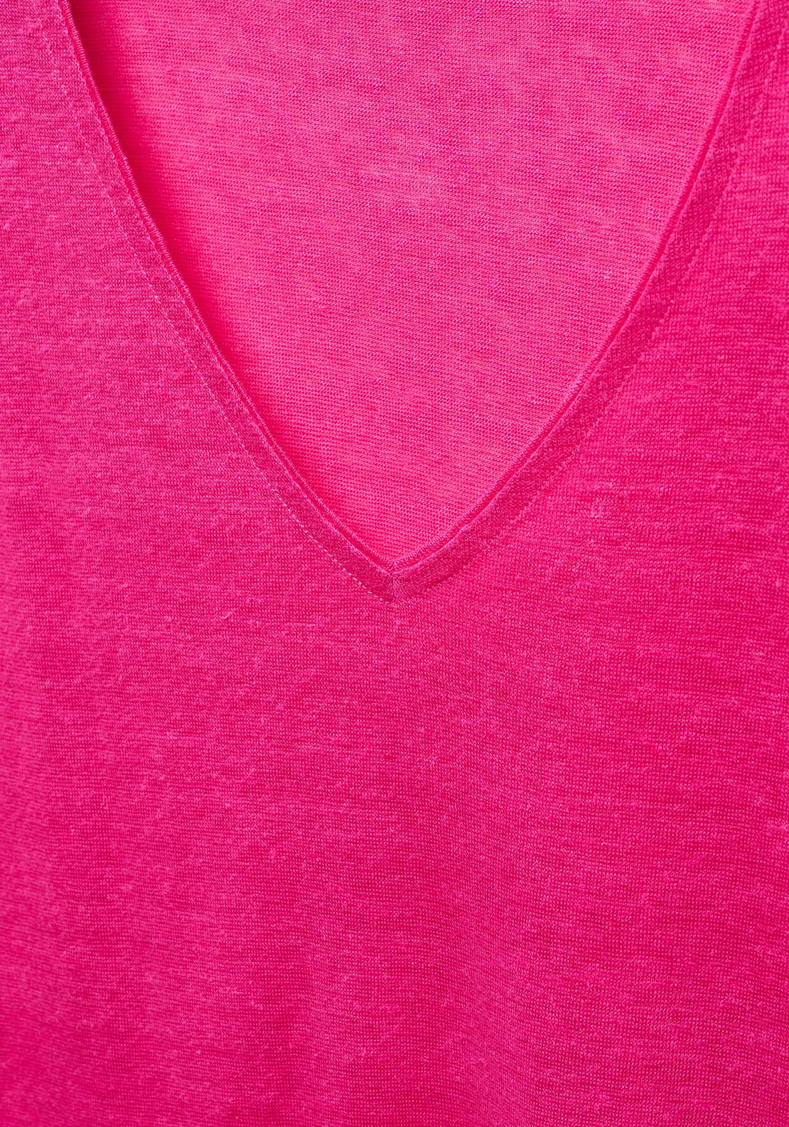 Mango V-neck linen t-shirt 6 Shaws Department Stores