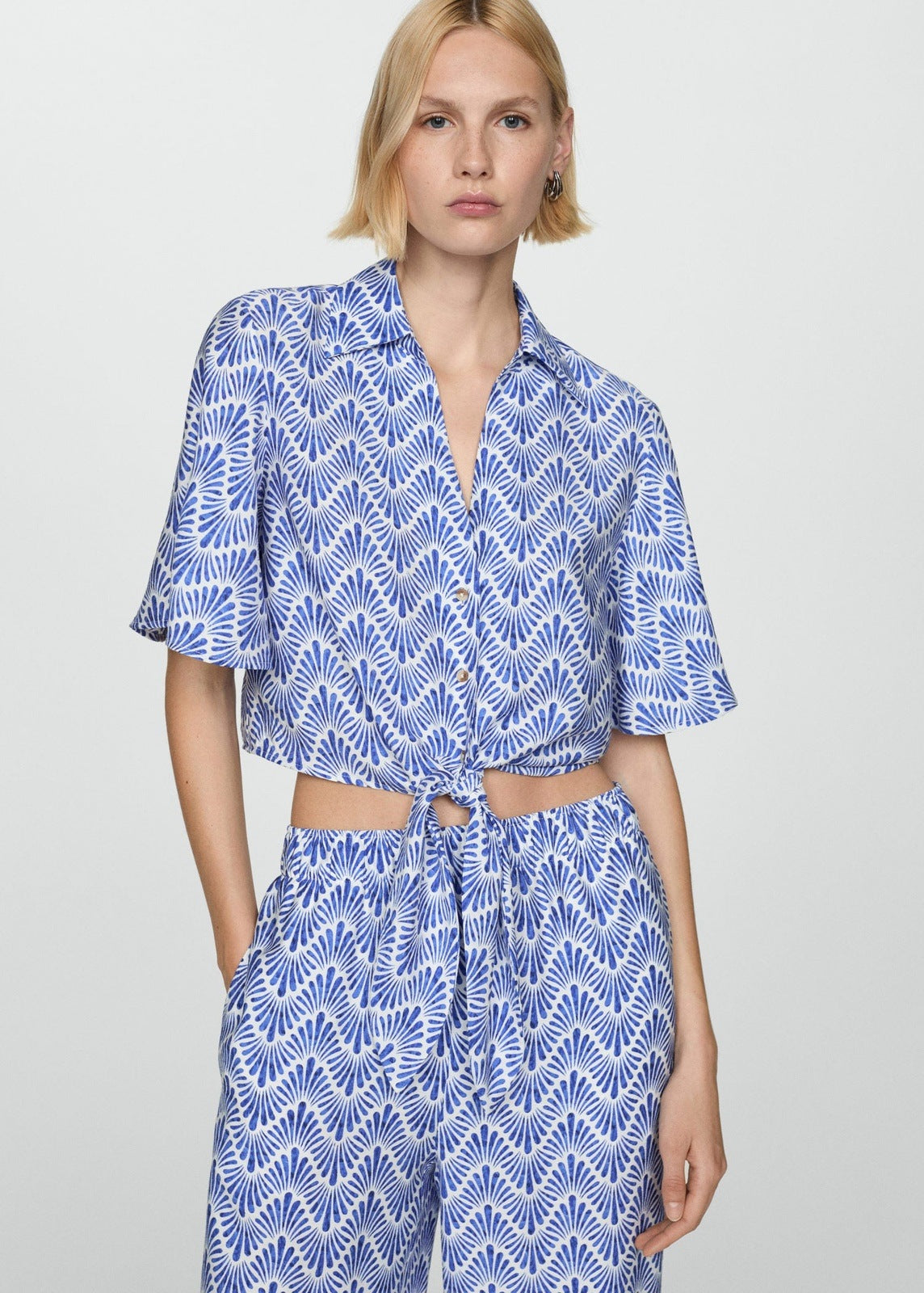 Mango Knot printed shirt 1 Shaws Department Stores