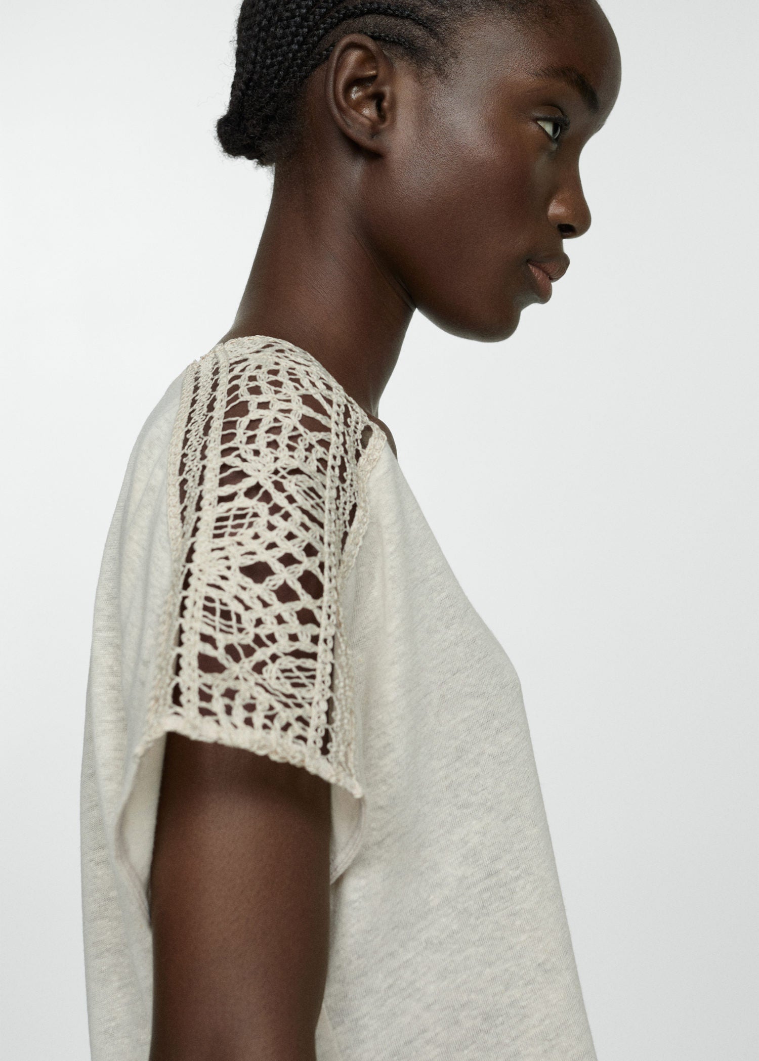 Mango Openwork details T-shirt 2 Shaws Department Stores