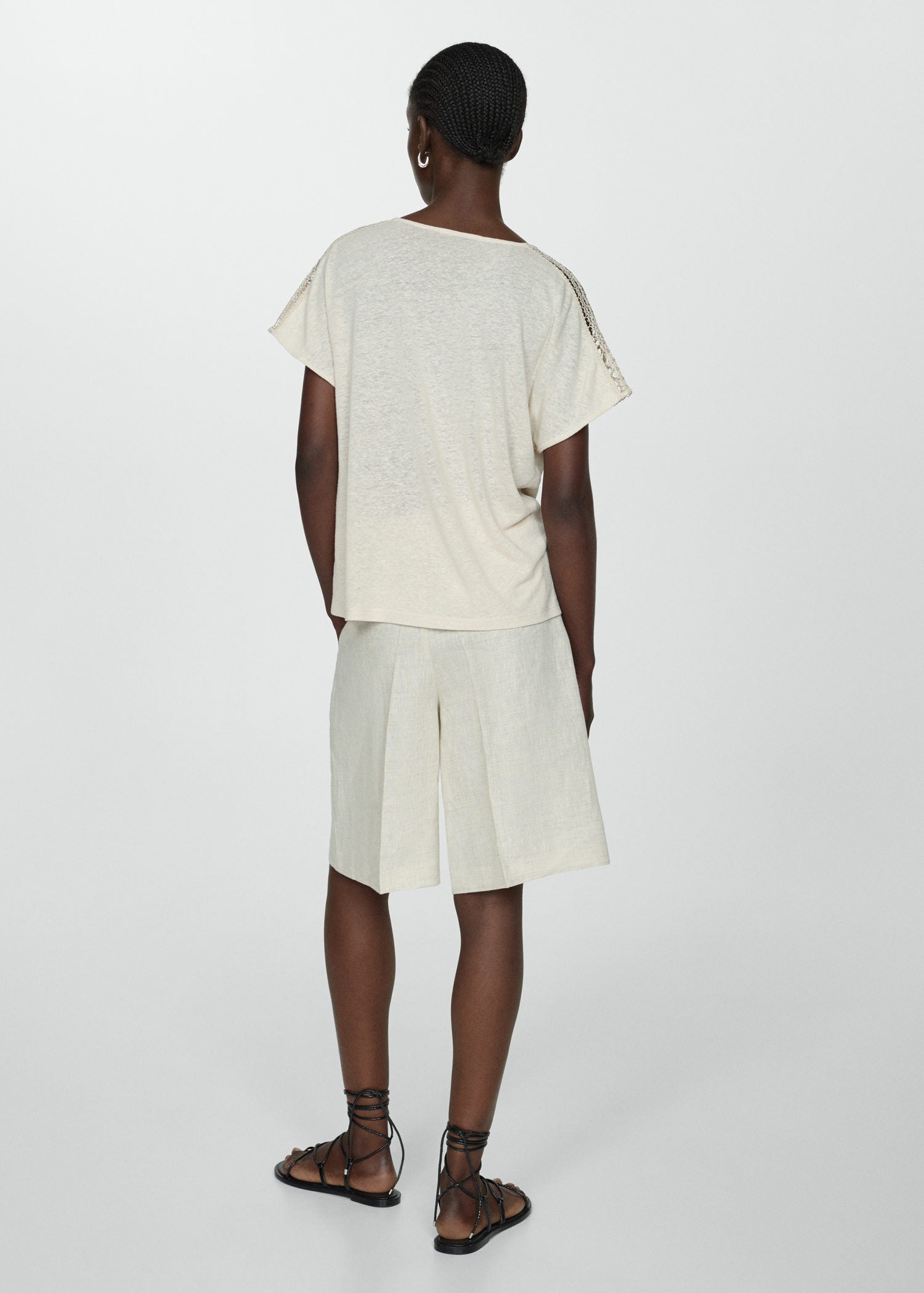 Mango Openwork details T-shirt 4 Shaws Department Stores