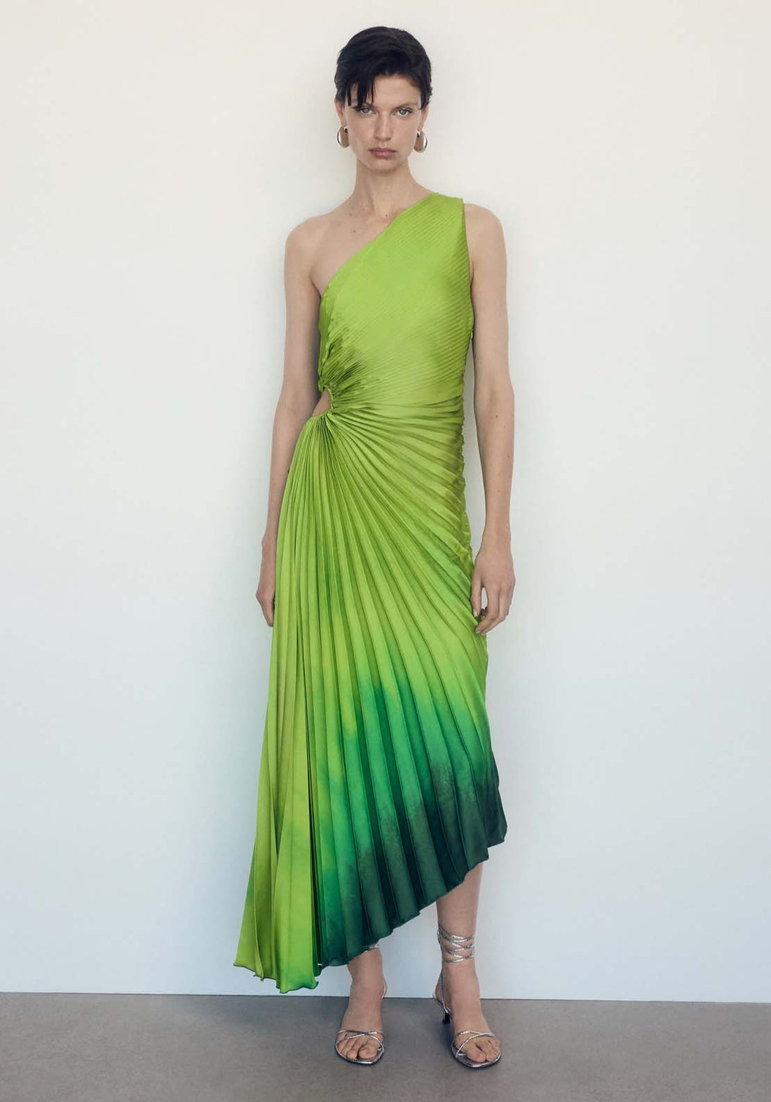 strapless open back dress Asymmetrical pleated dress – Shaws