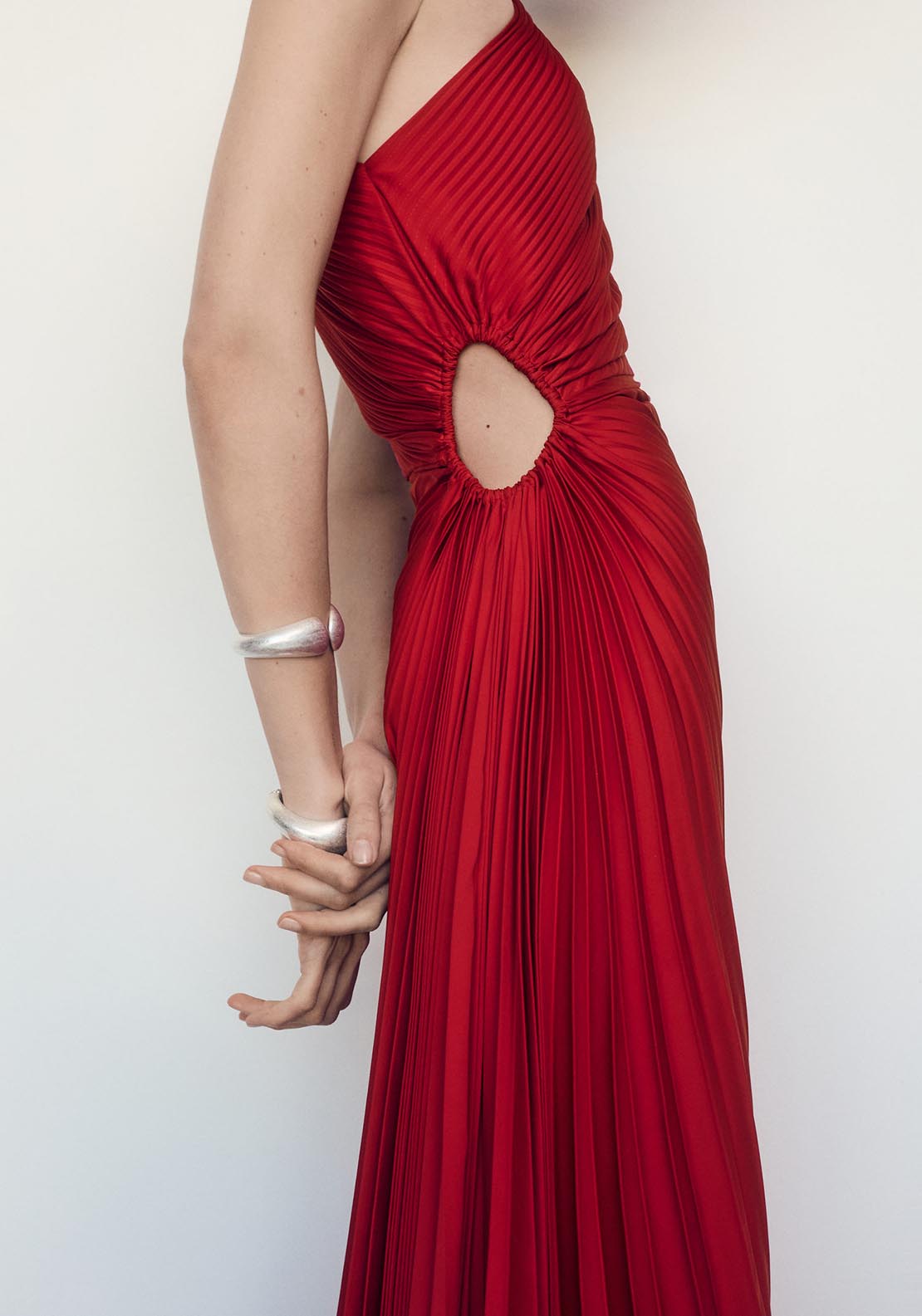 Mango Asymmetrical pleated dress 3 Shaws Department Stores