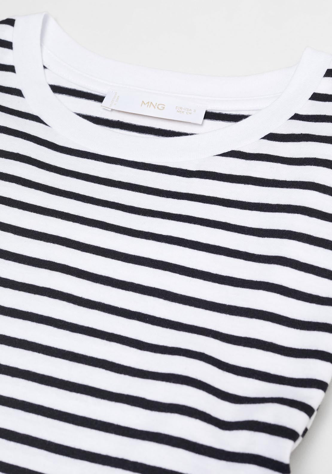 Mango Striped cotton T-shirt 6 Shaws Department Stores