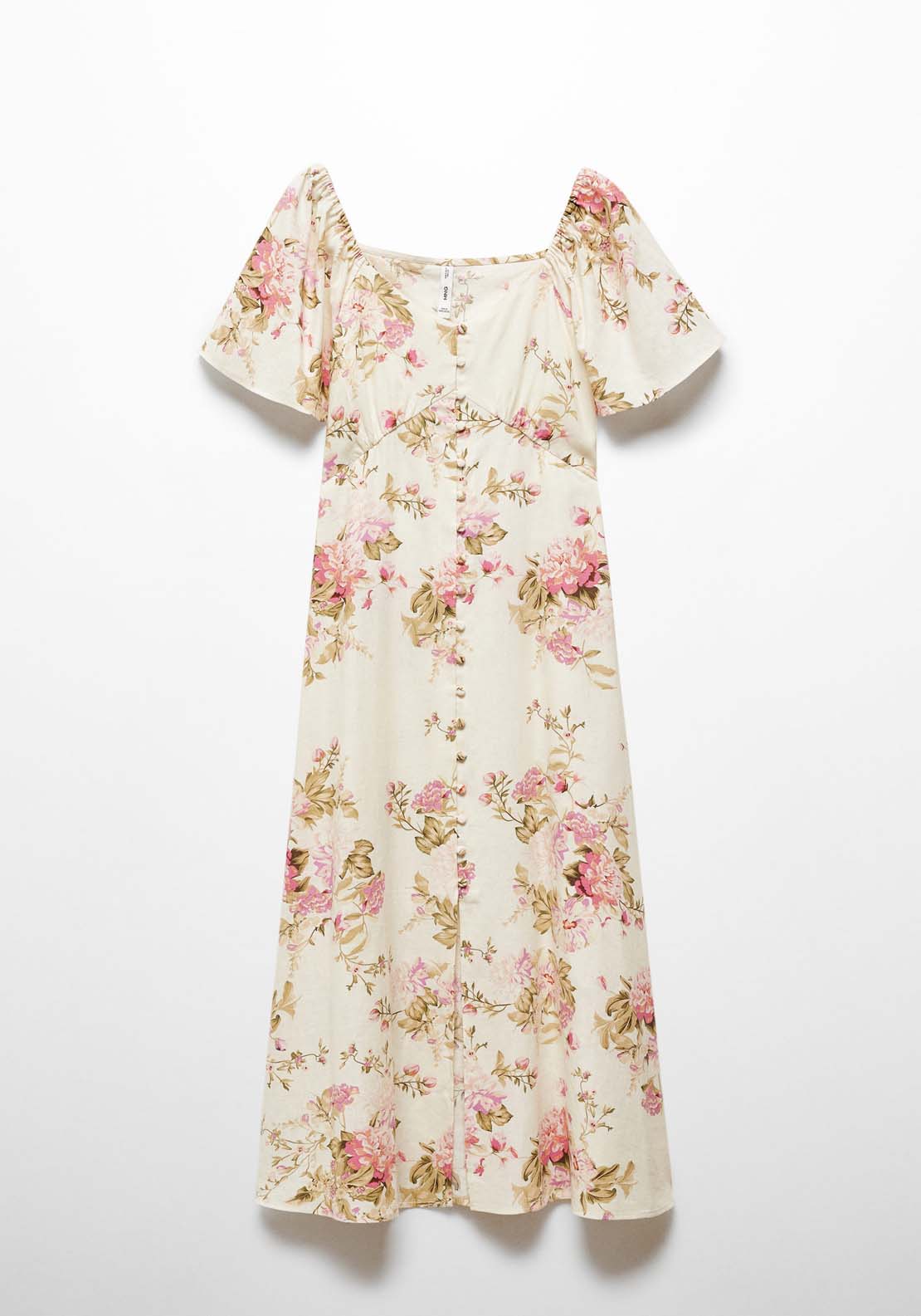 Mango Buttoned linen-blend dress 7 Shaws Department Stores
