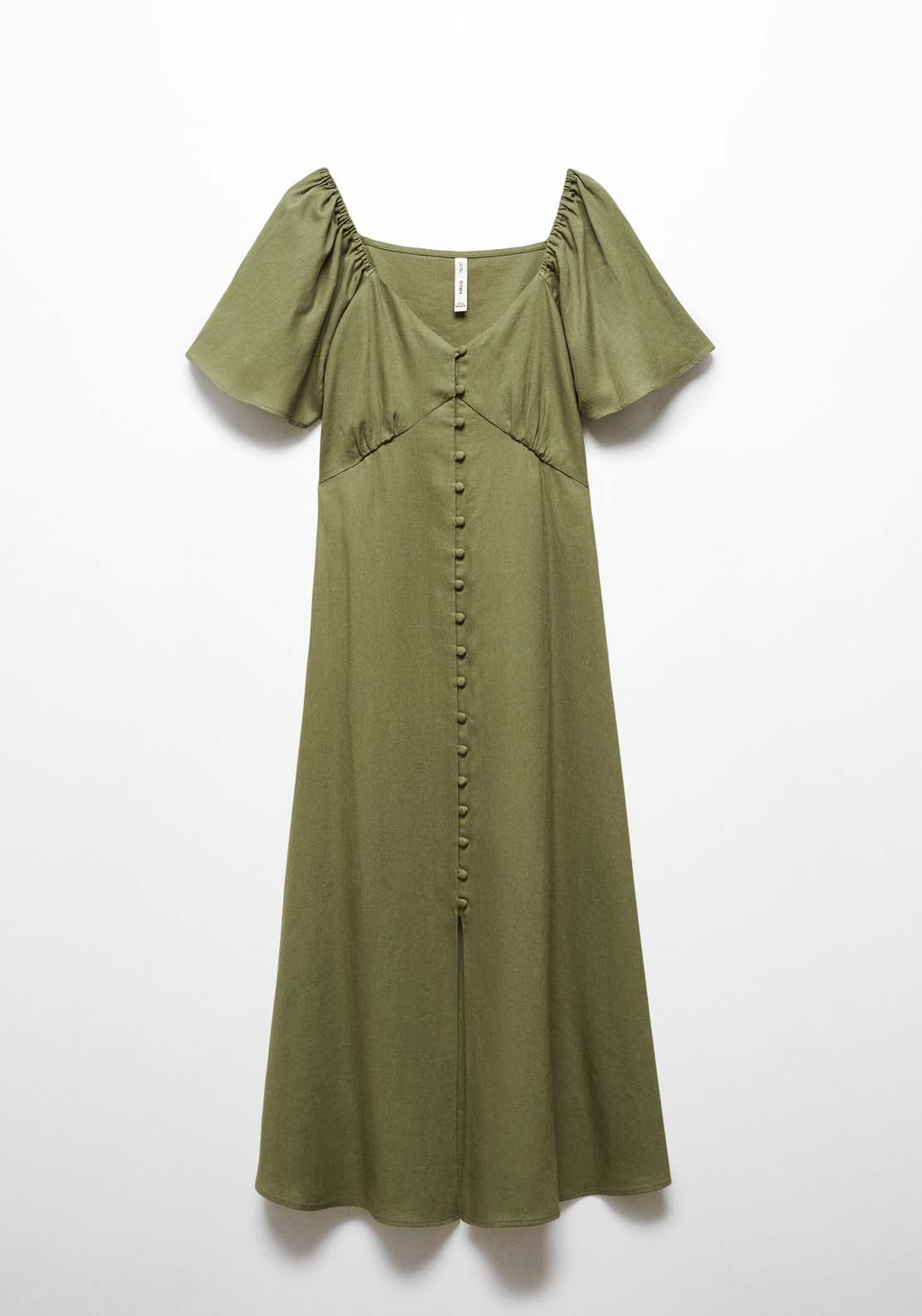 Mango Buttoned linen-blend dress 6 Shaws Department Stores