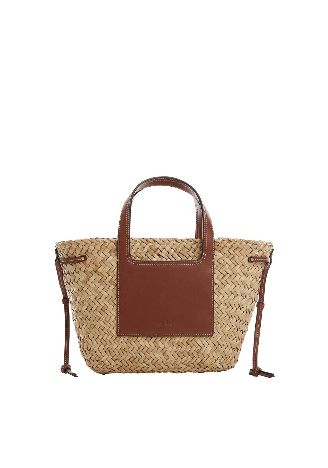 Mango Basket bag with studs detail 5 Shaws Department Stores