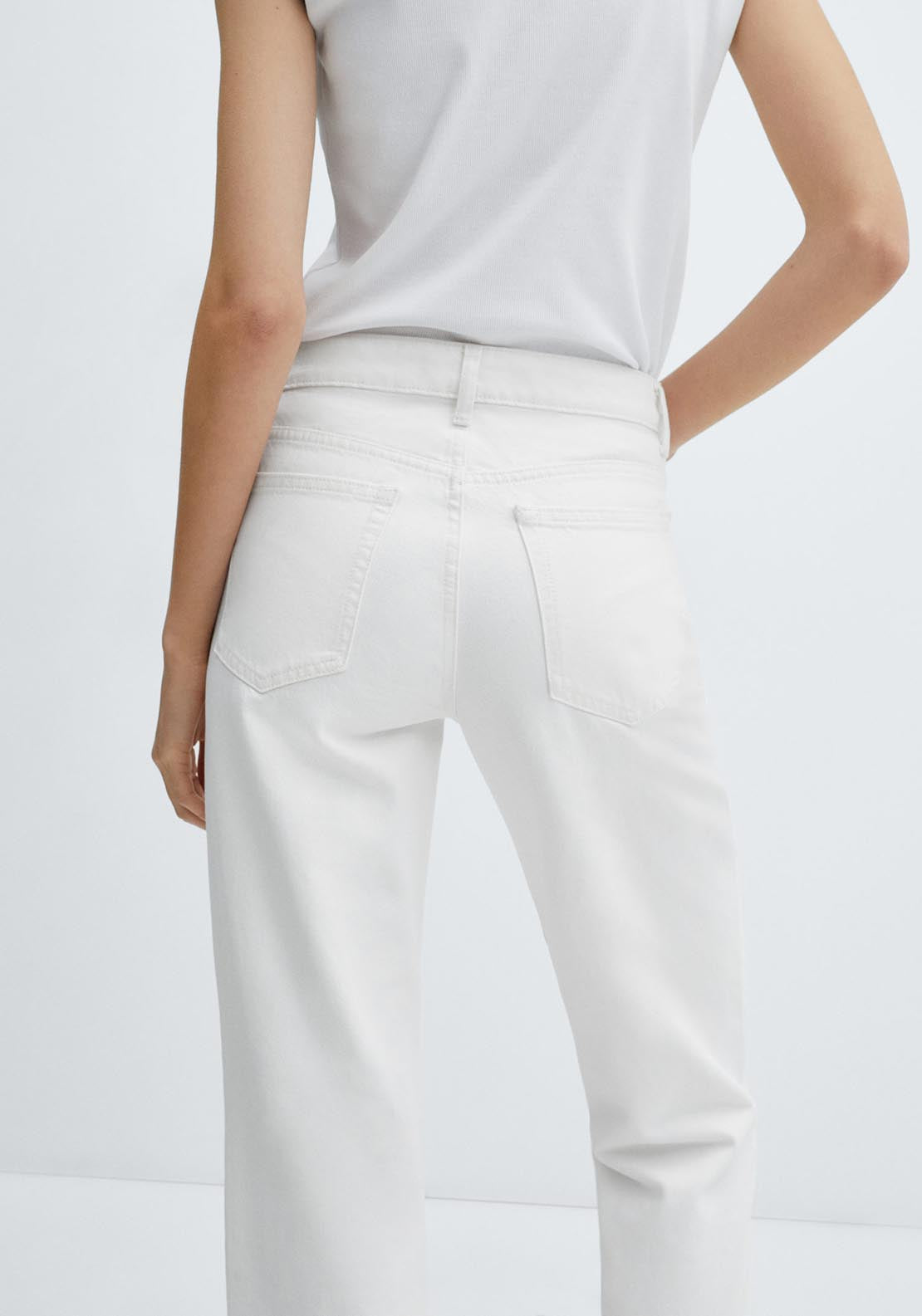 Mango Straight-fit cropped jeans 5 Shaws Department Stores