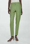 100% linen trousers - Green