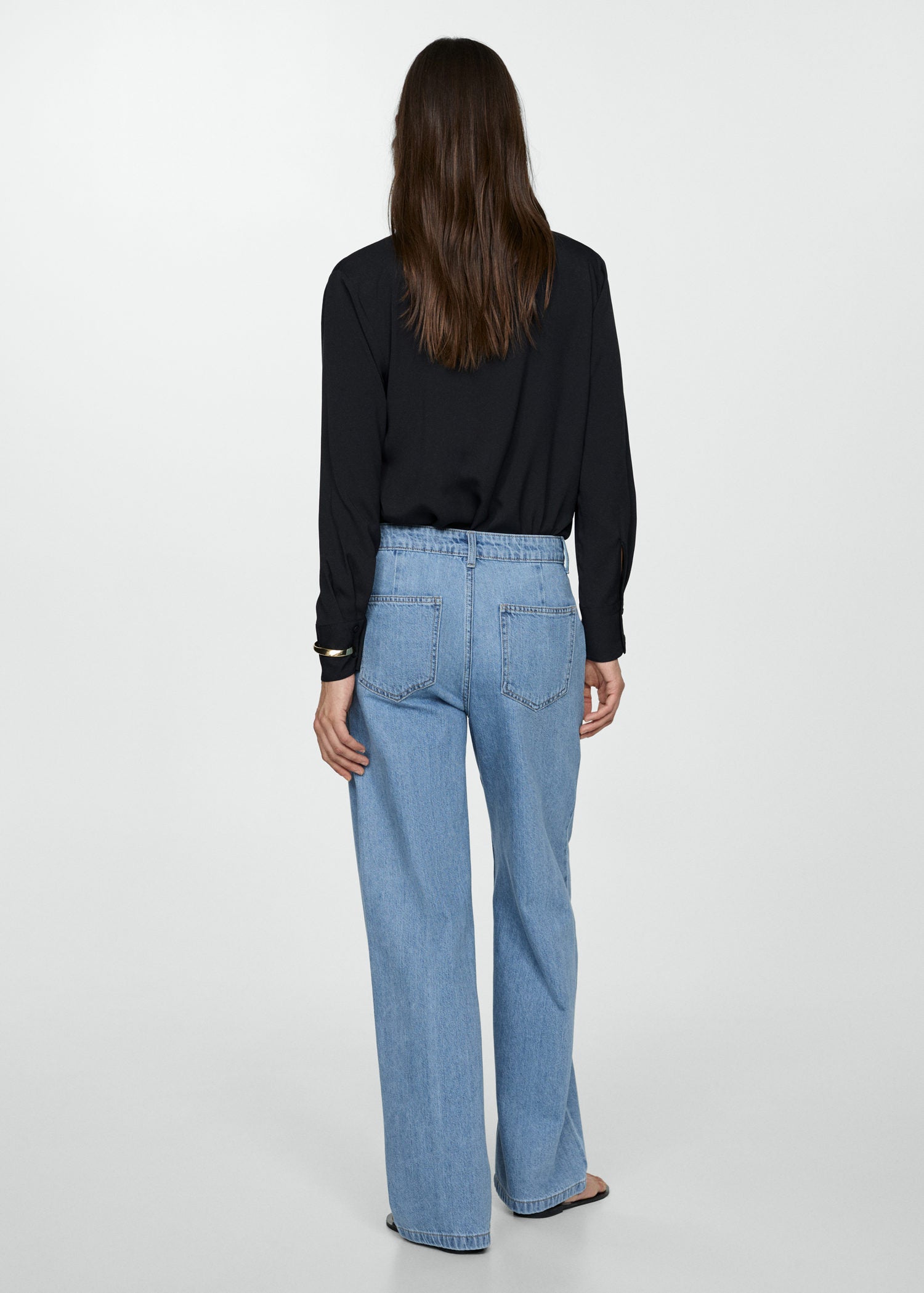 Mango Straight pleated jeans 2 Shaws Department Stores