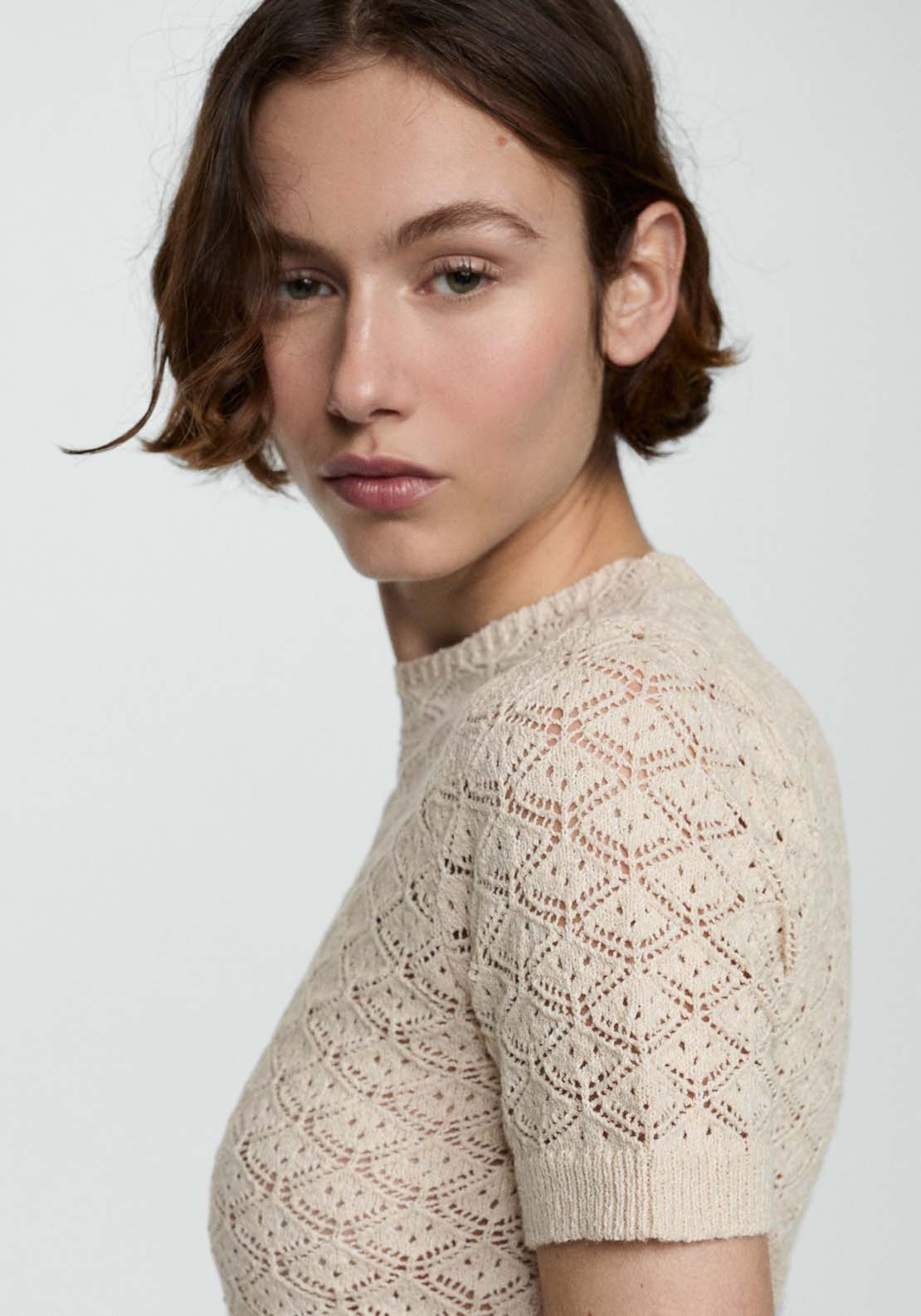 Mango Jersey knitted jumper 3 Shaws Department Stores