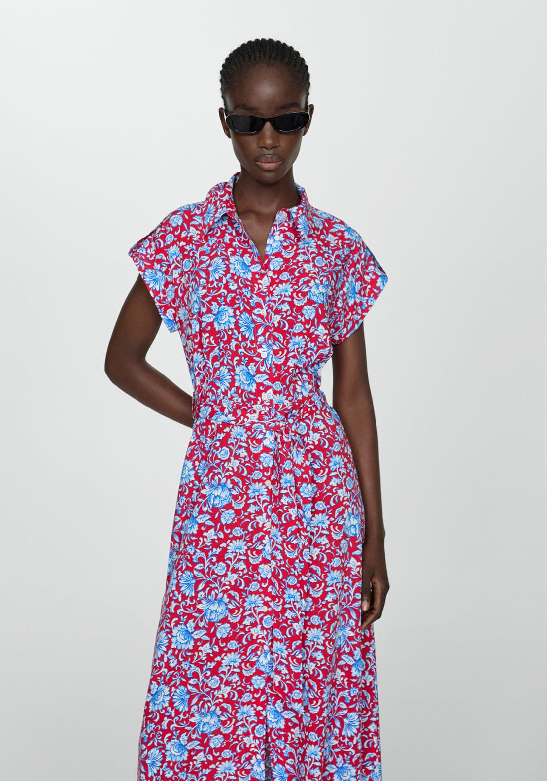 Mango Bow shirt dress 1 Shaws Department Stores
