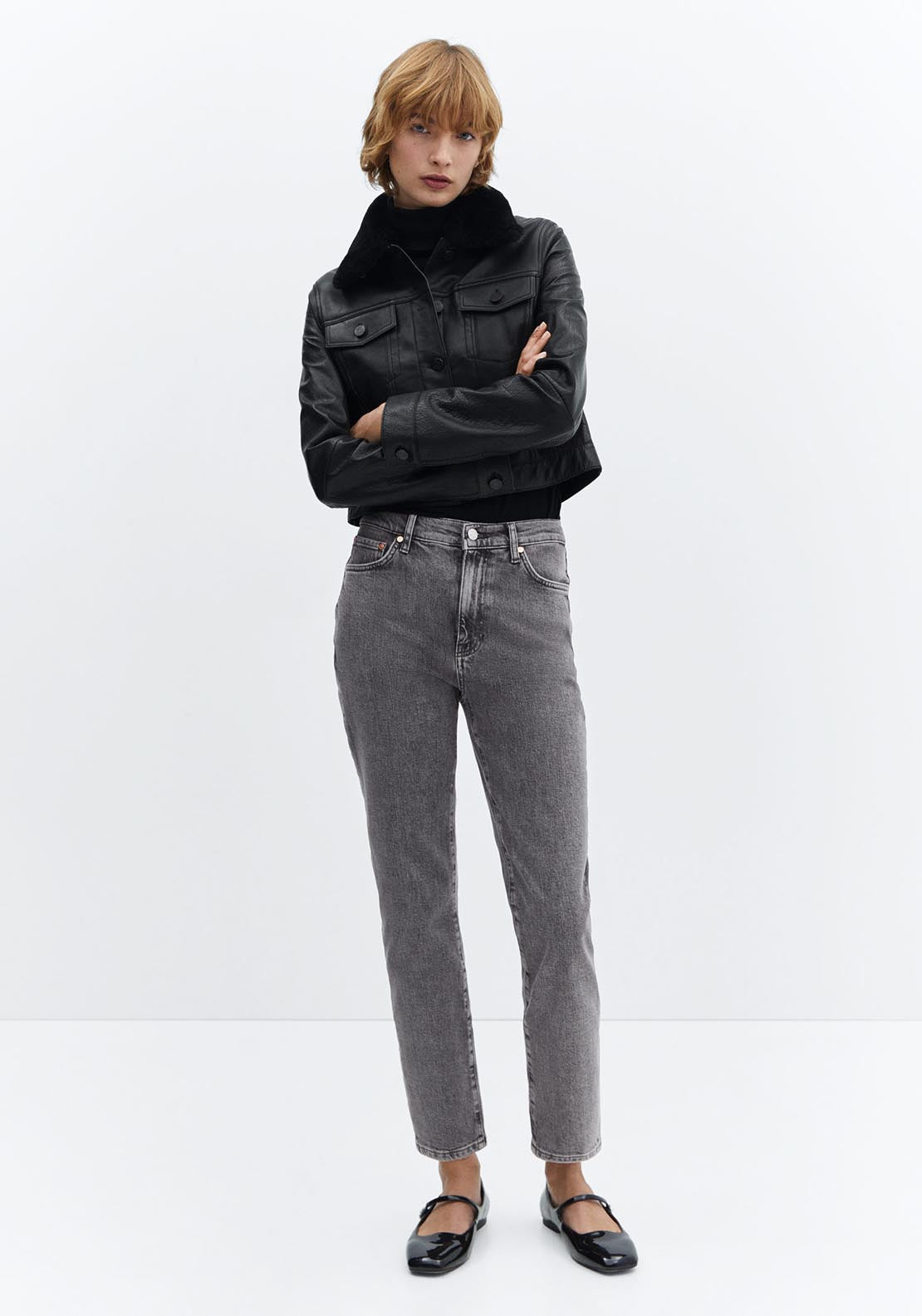 Mango Slim cropped jeans 2 Shaws Department Stores