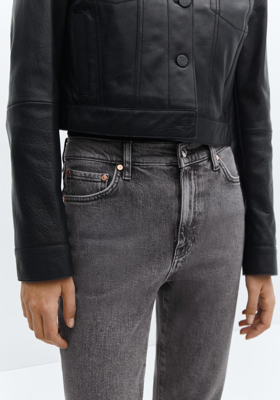 Mango Slim cropped jeans 4 Shaws Department Stores