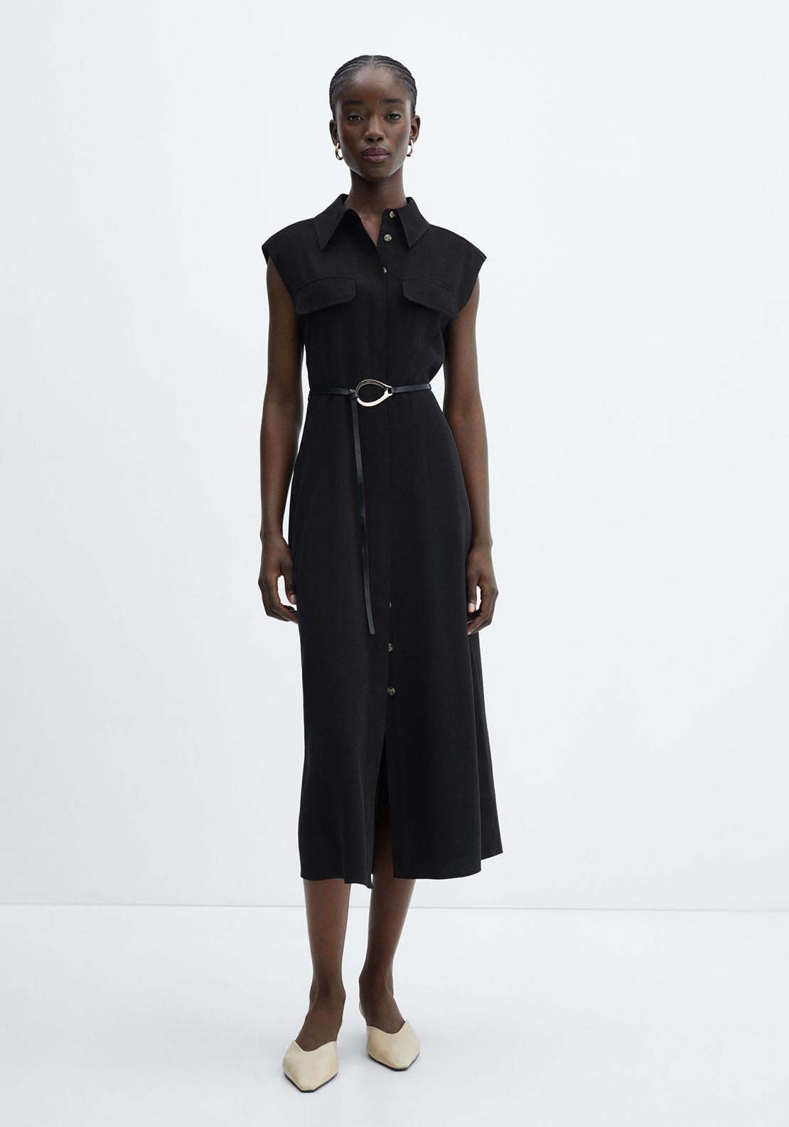 Mango Belt shirt dress 1 Shaws Department Stores