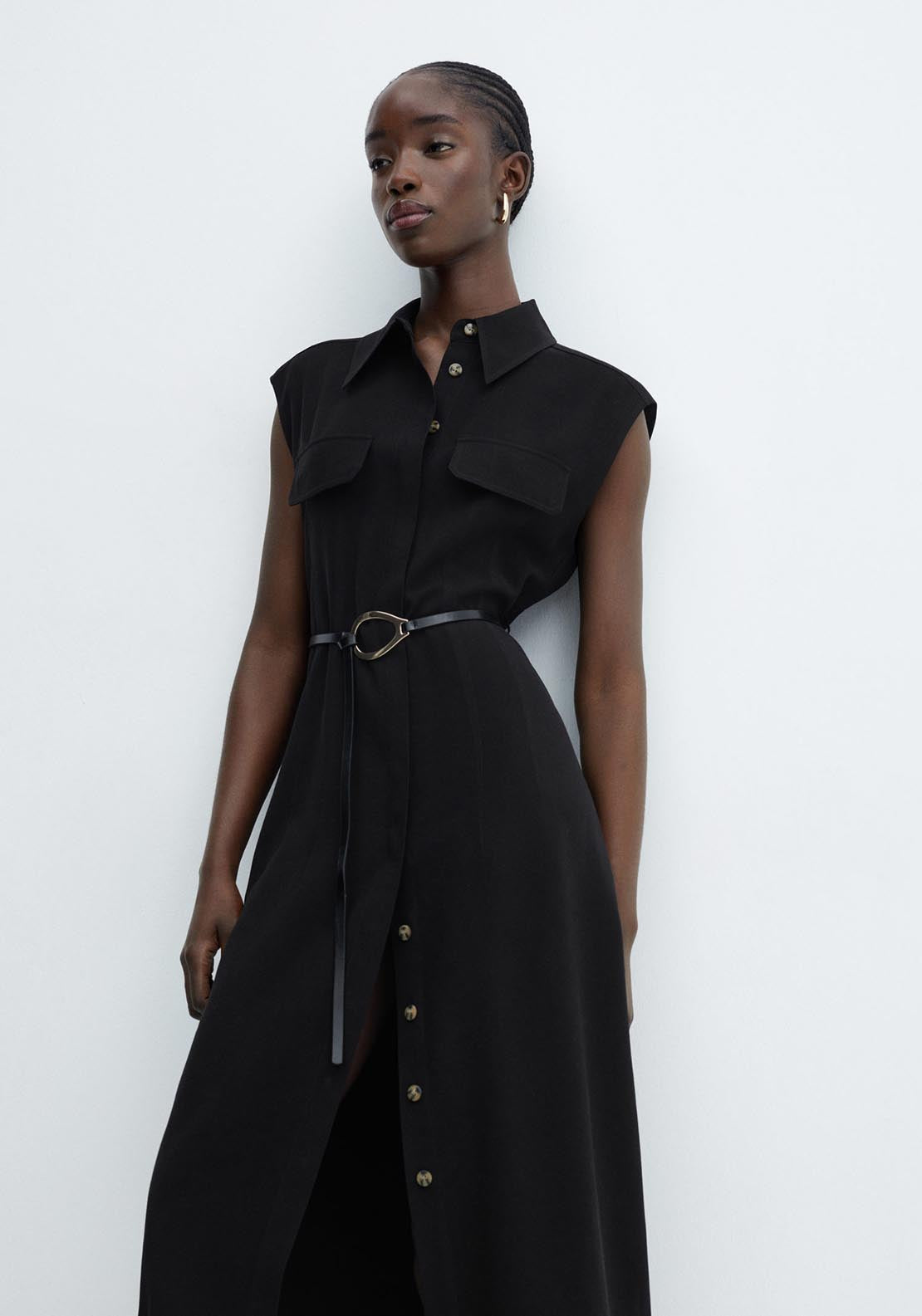 Mango Belt shirt dress 2 Shaws Department Stores