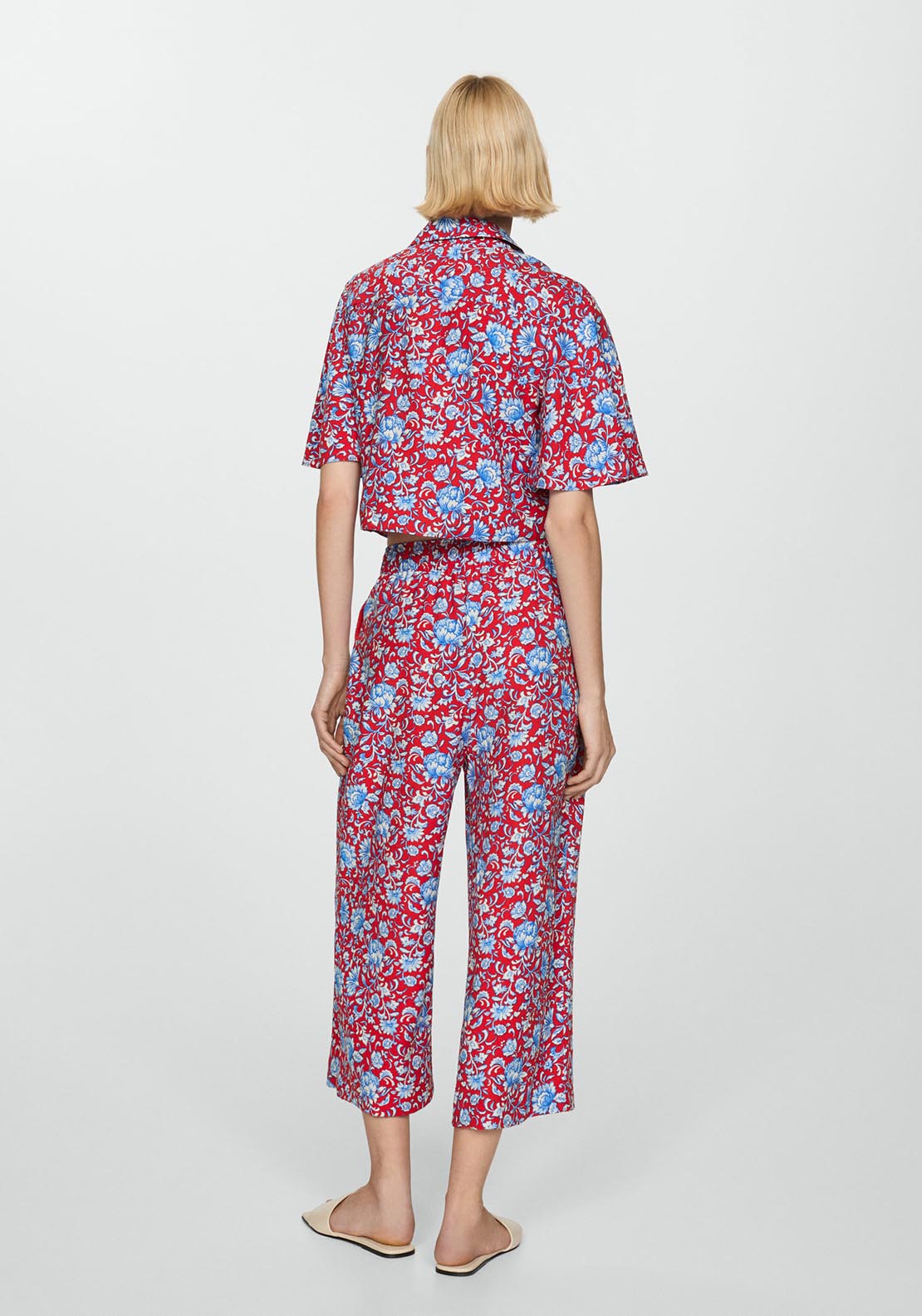 Mango Floral-print shirt with knot detail 4 Shaws Department Stores