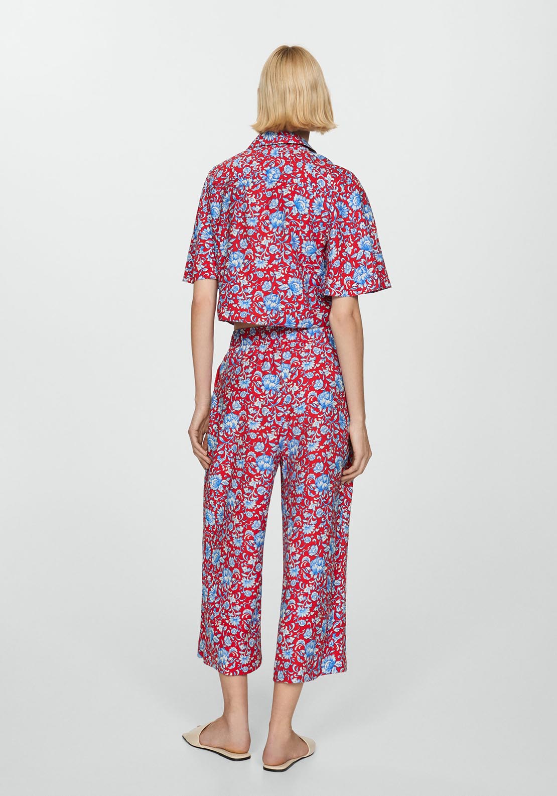 Mango Floral-print shirt with knot detail 4 Shaws Department Stores