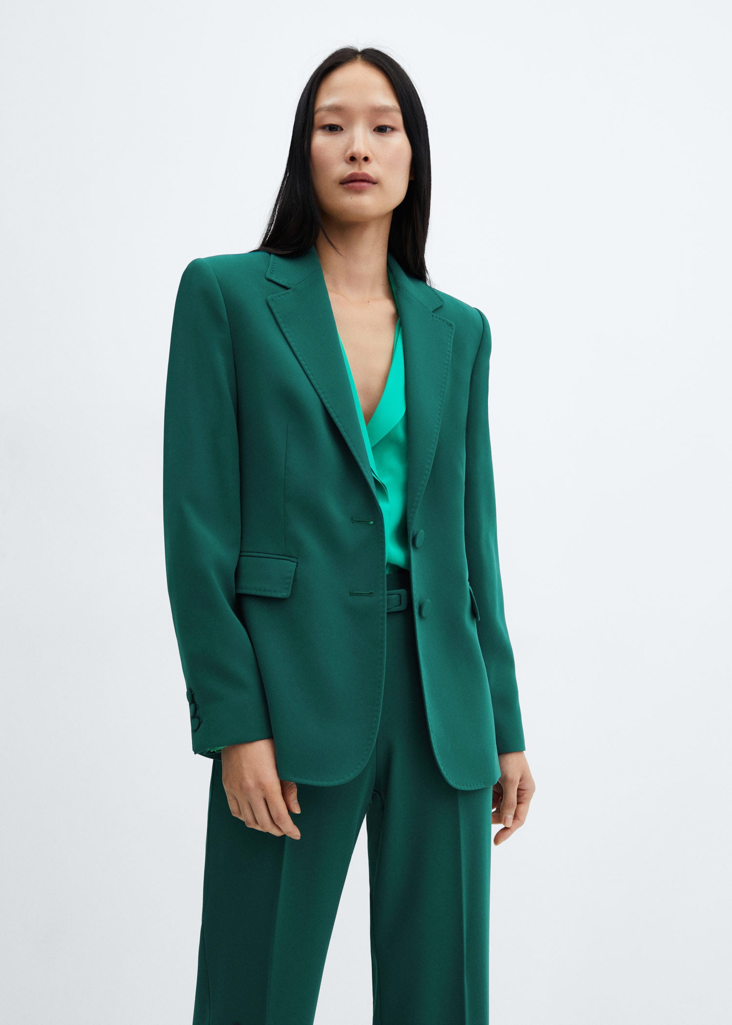 Mango Straight-fit suit jacket 1 Shaws Department Stores