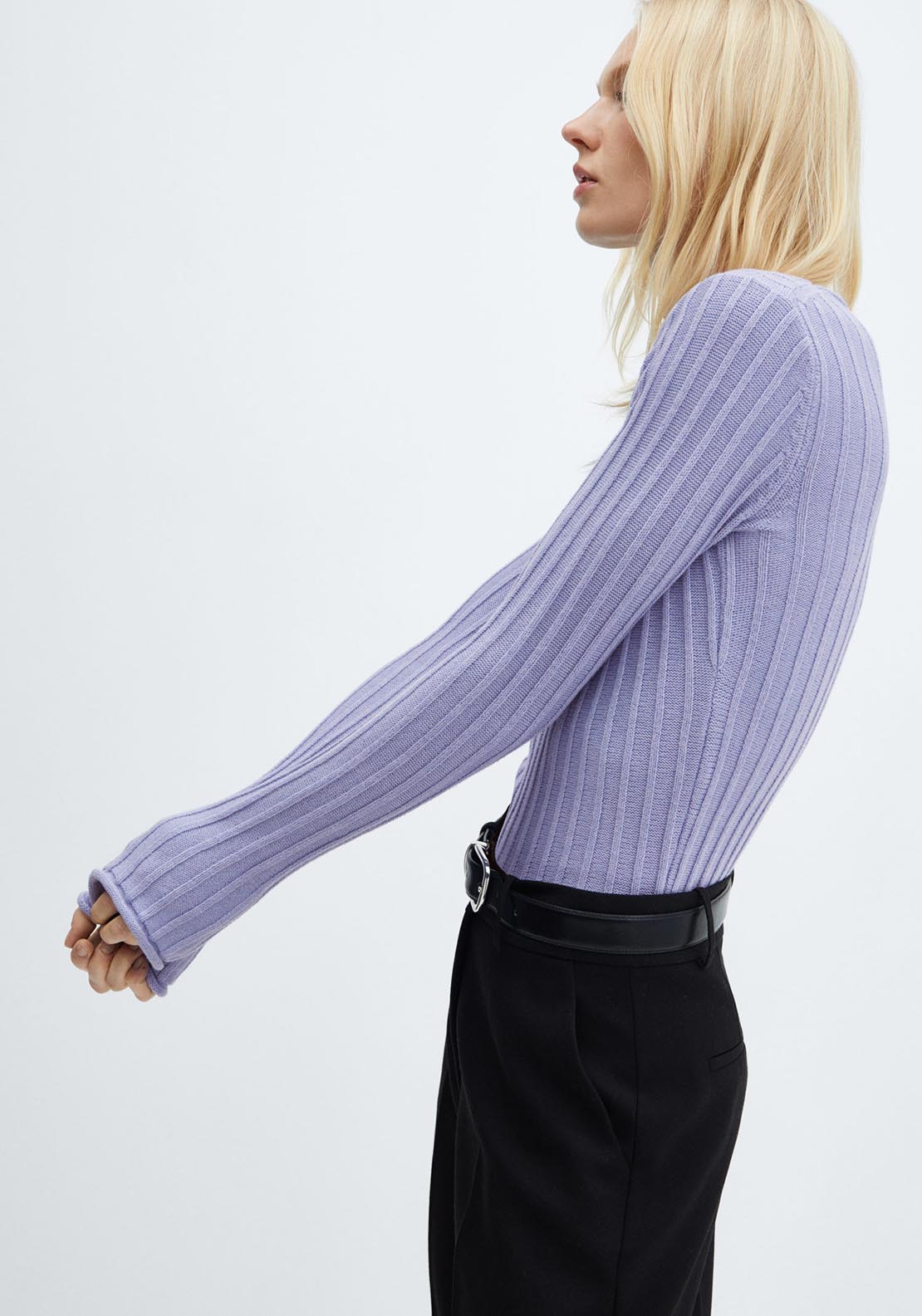 Mango Ribbed knit sweater 4 Shaws Department Stores