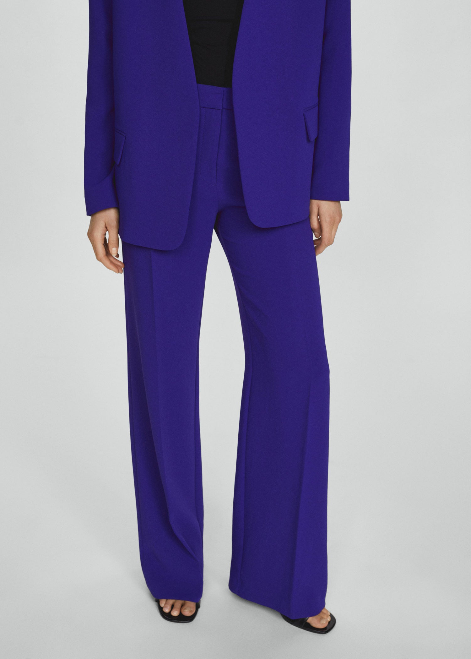 Mango High-rise wideleg trousers 3 Shaws Department Stores