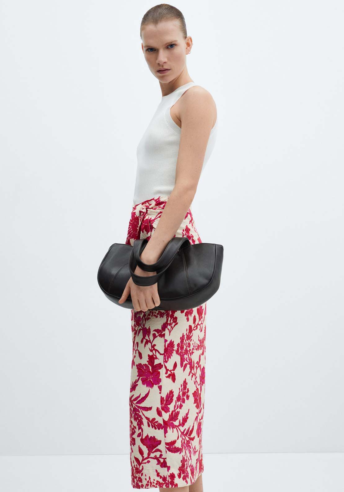 Mango Floral wrapped skirt 4 Shaws Department Stores