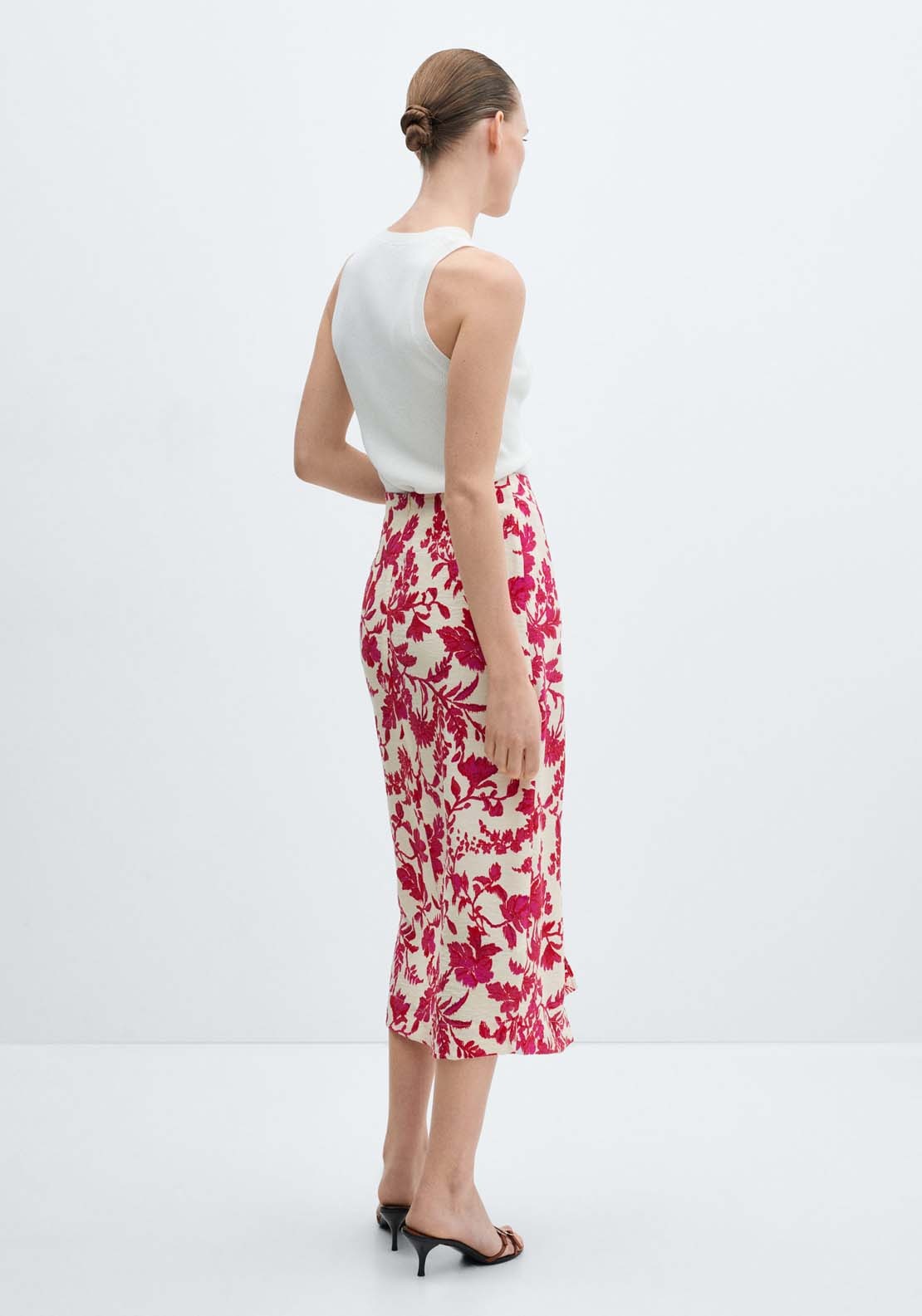 Mango Floral wrapped skirt 2 Shaws Department Stores