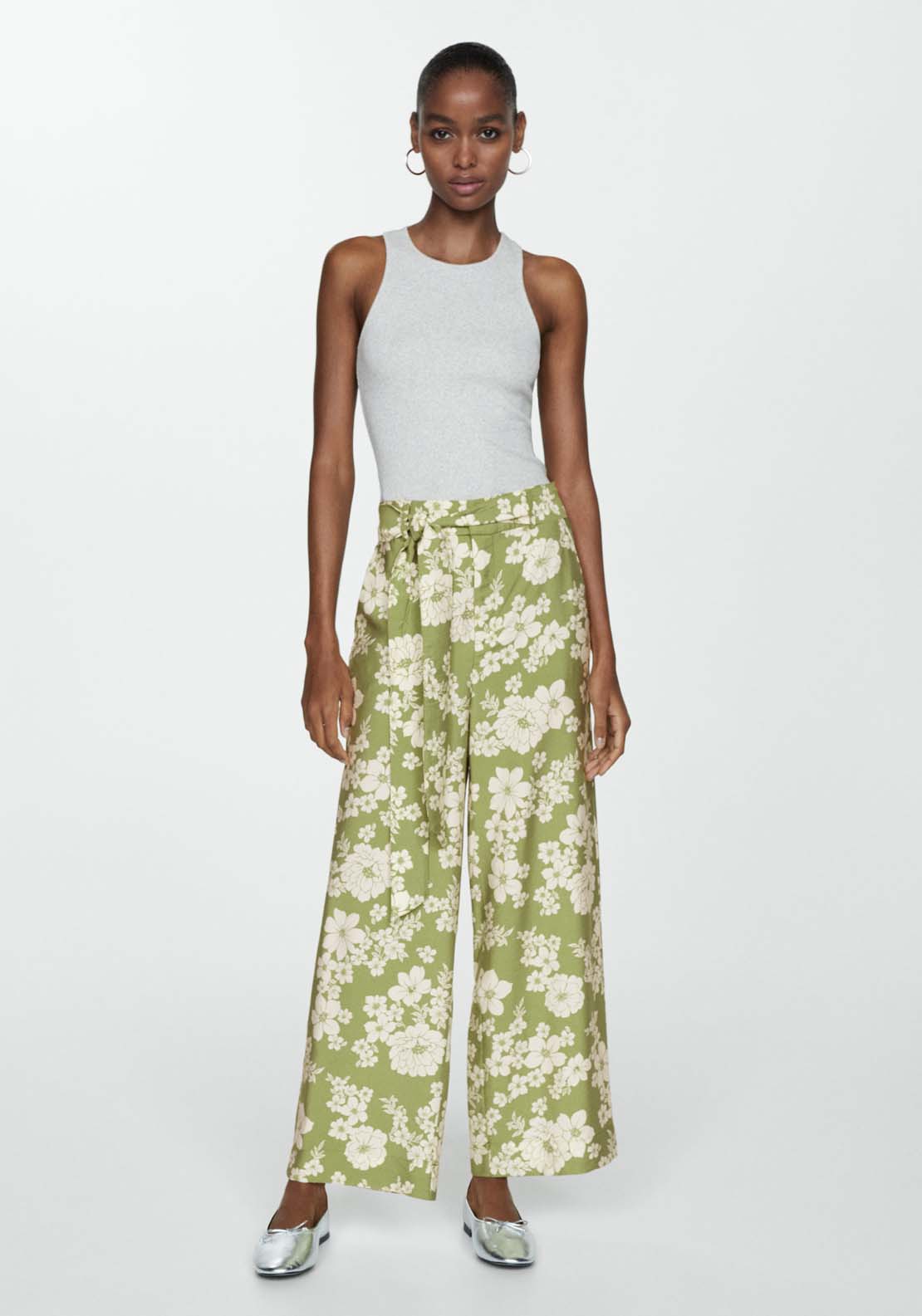 Mango Bow printed trouser 1 Shaws Department Stores