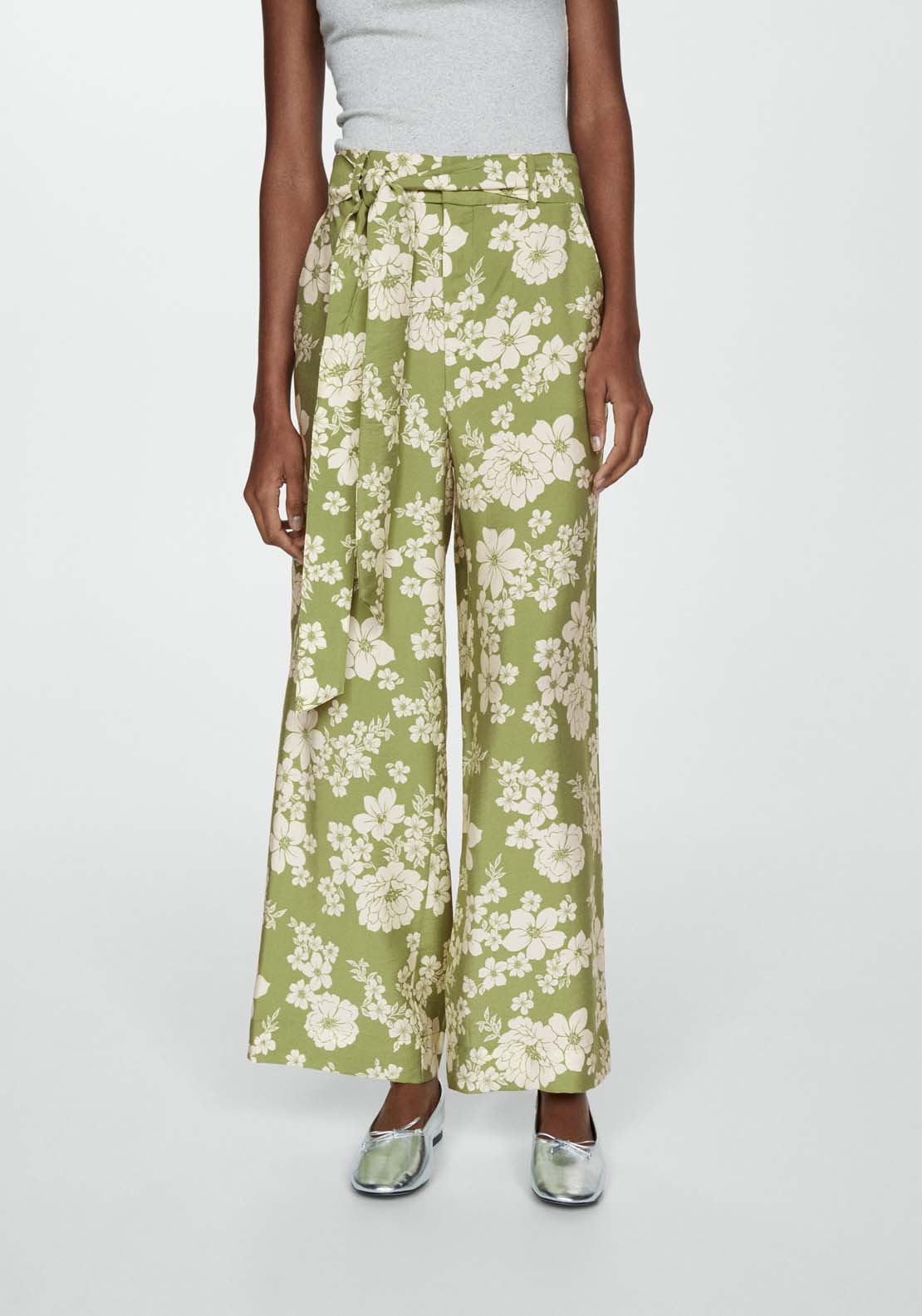 Mango Bow printed trouser 3 Shaws Department Stores