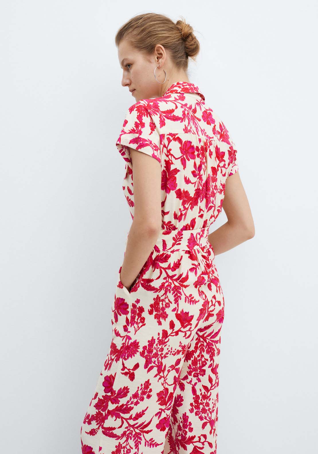 Mango Floral print jumpsuit 3 Shaws Department Stores